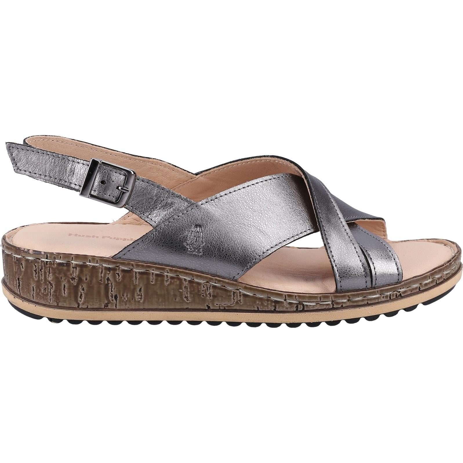 Hush Puppies Elena Cross Over Wedge Sandal