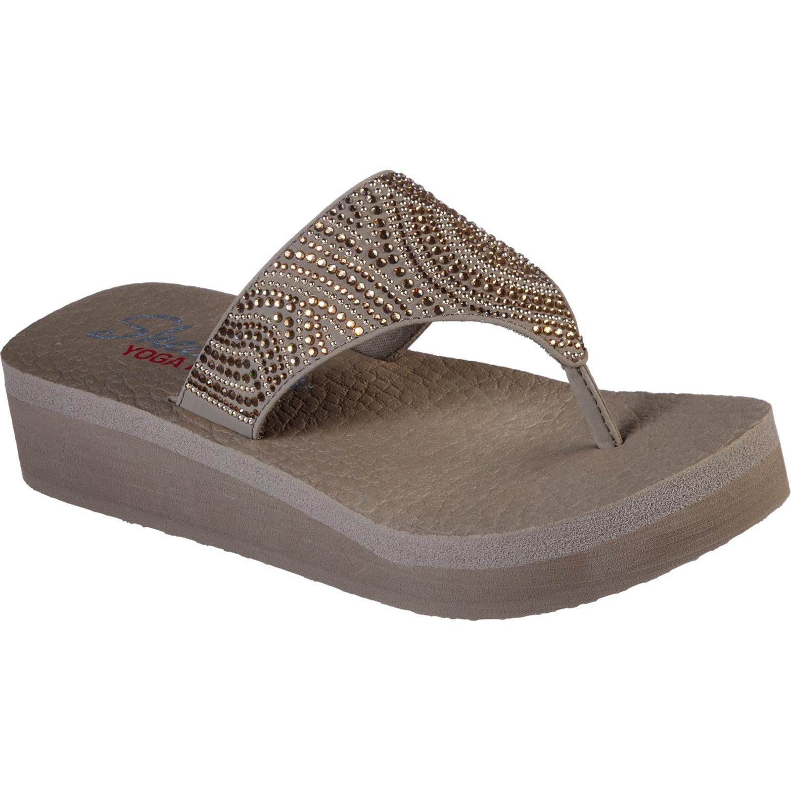Skechers Vinyasa Stone Candy Slip On Toe Post Sandals
