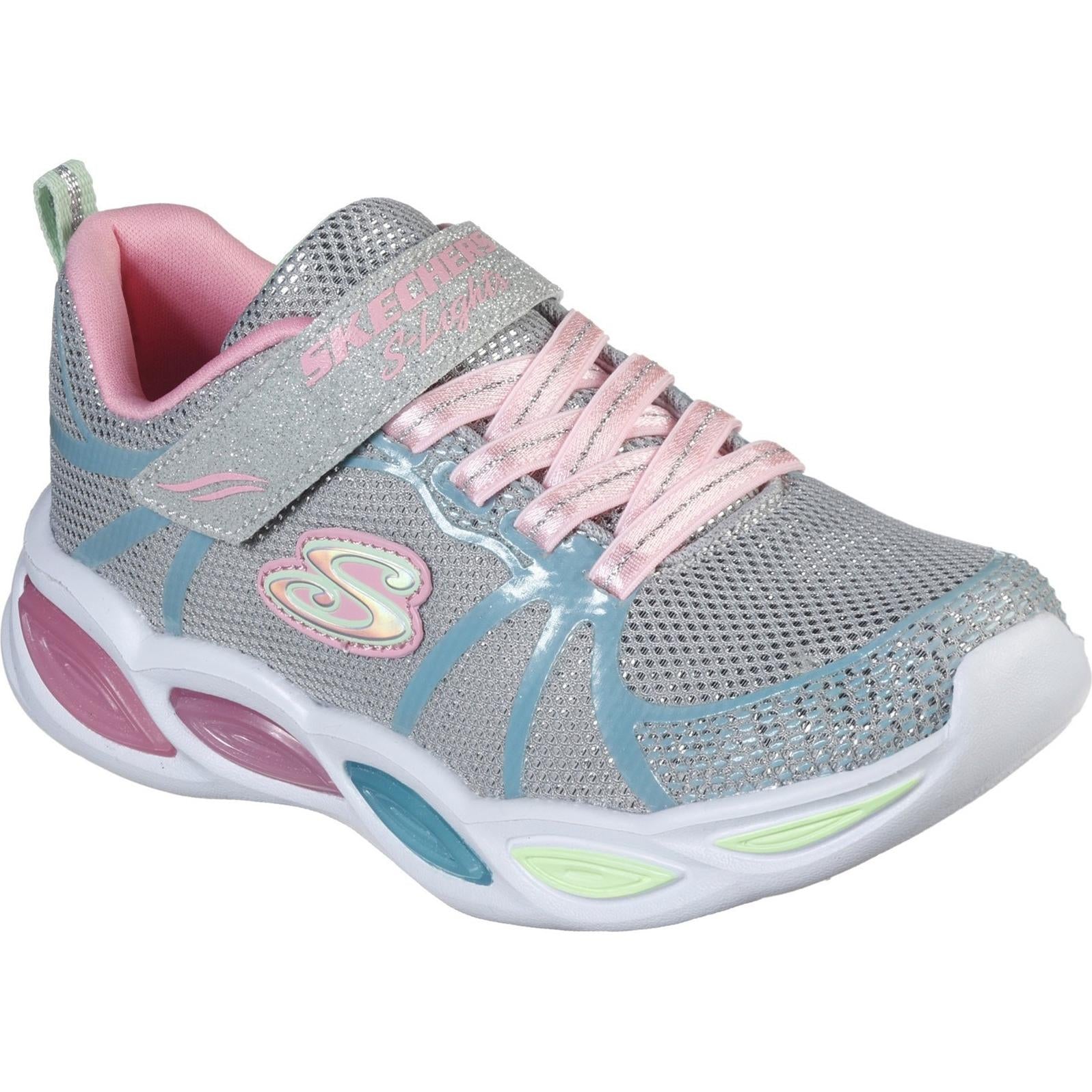 Skechers S Lights Shimmer Beams Sporty Glow Childrens Sports Trainer
