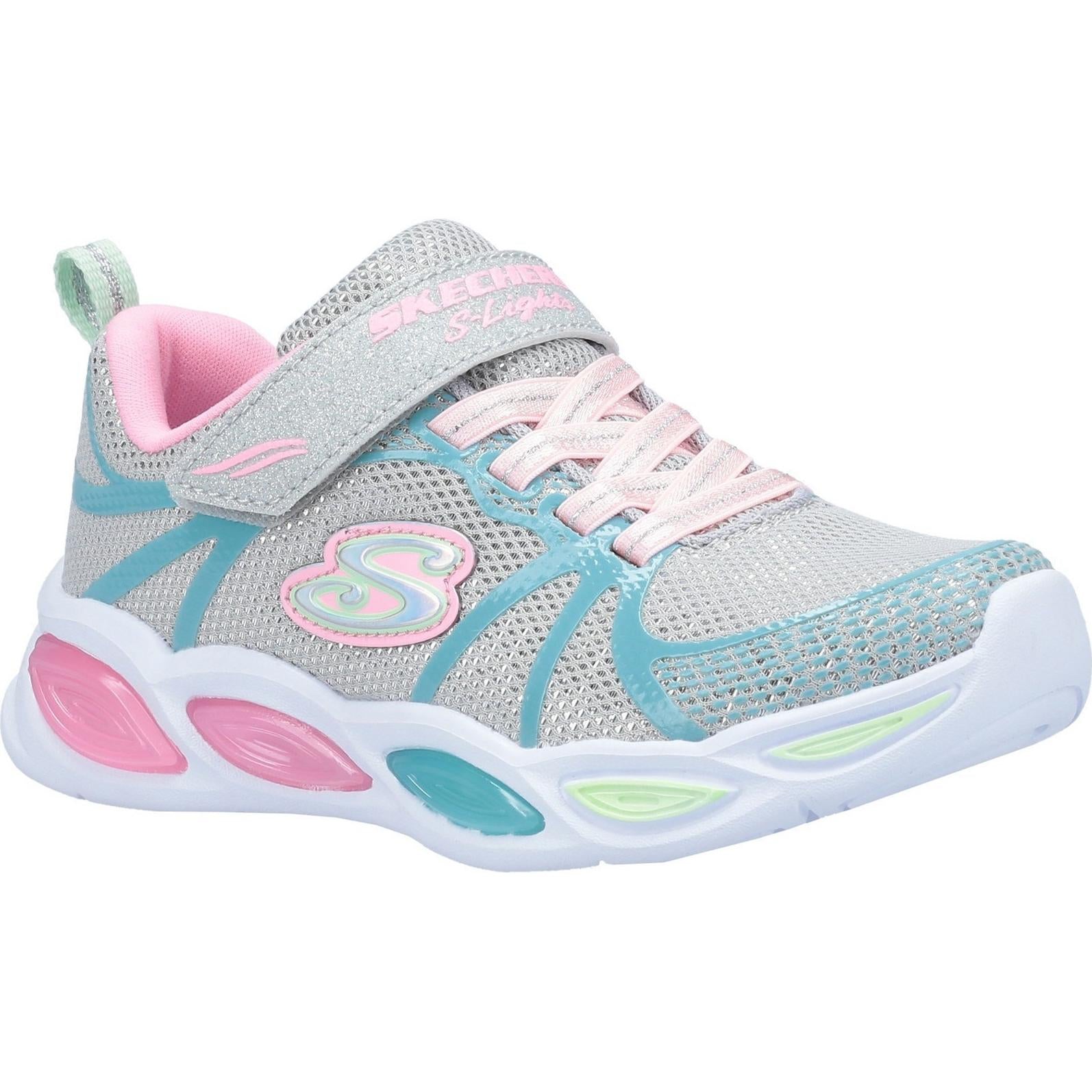 Skechers S Lights Shimmer Beams Sporty Glow Childrens Sports Trainer