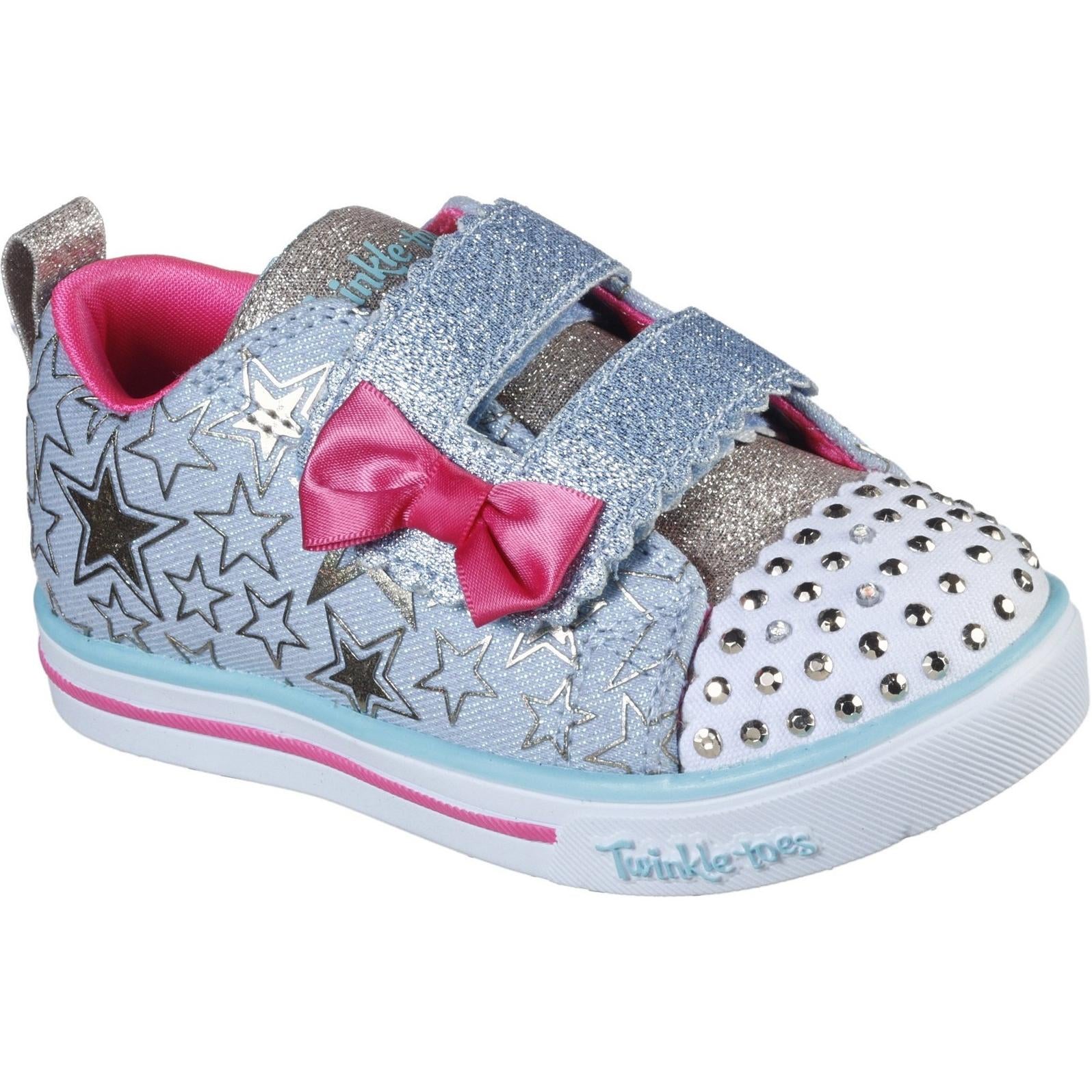 Skechers Sparkle Lite Stars So Bright Touch Fastening Trainer