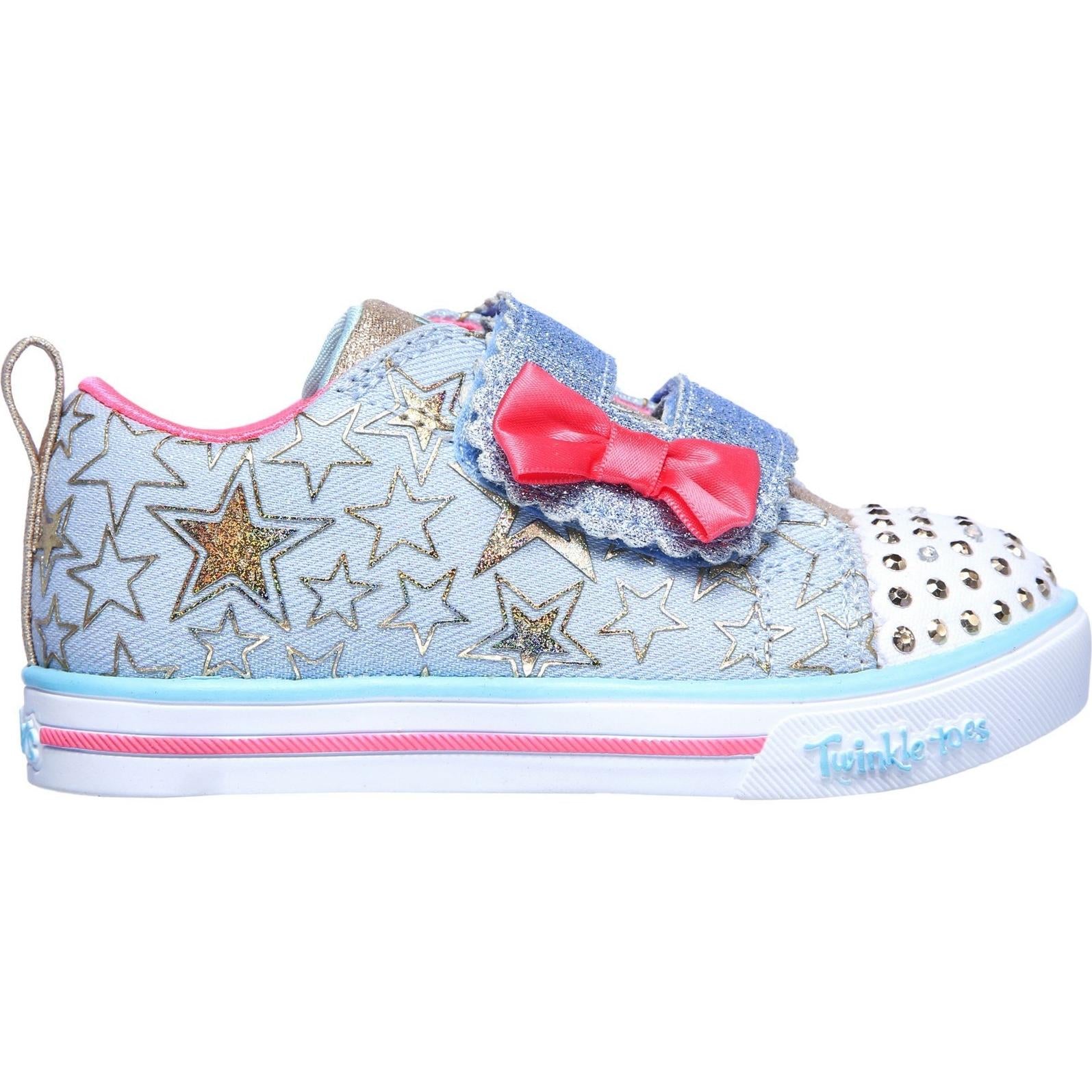 Skechers Sparkle Lite Stars So Bright Touch Fastening Trainer