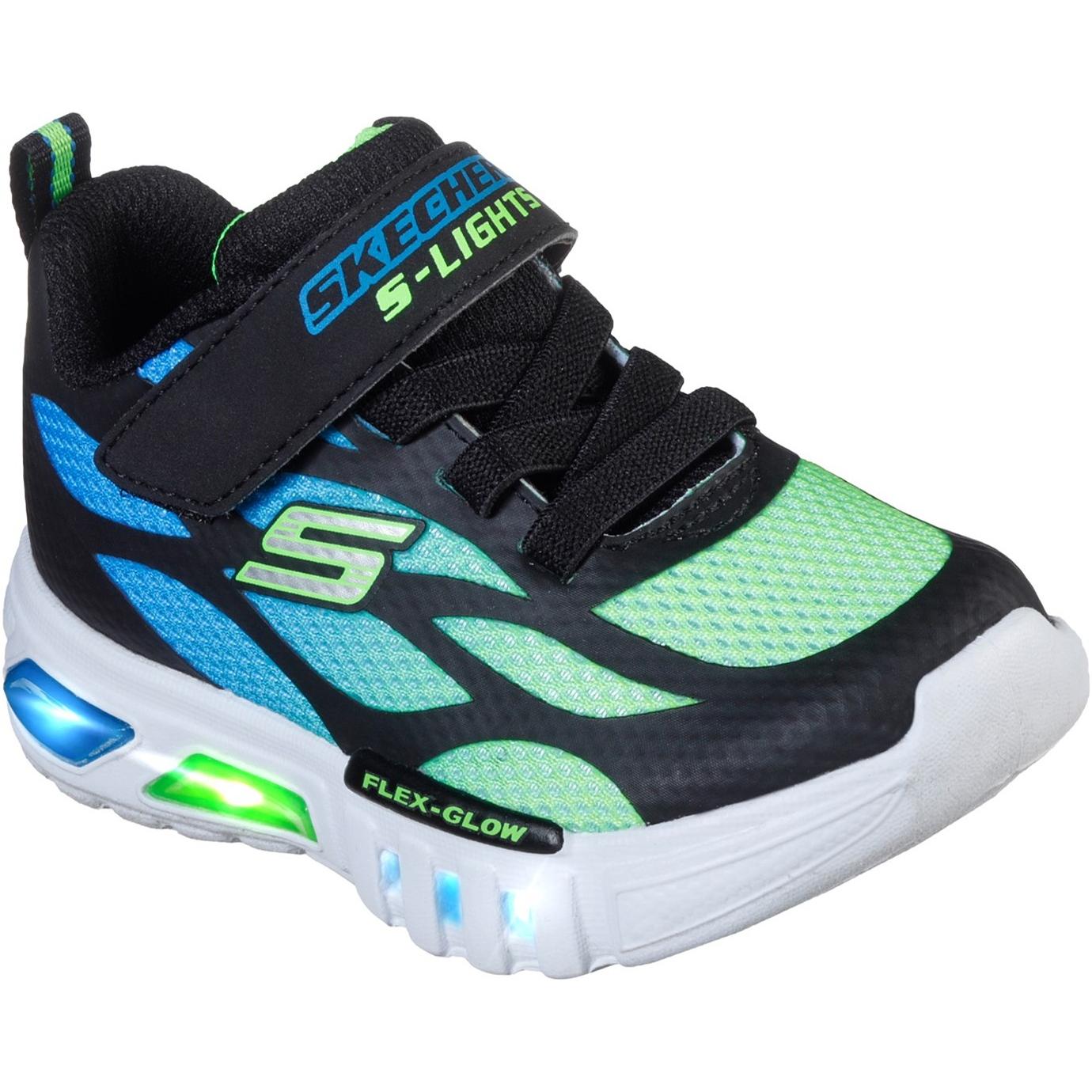 Skechers S Lights Flex-Glow Dezlo Touch Fastening Trainer