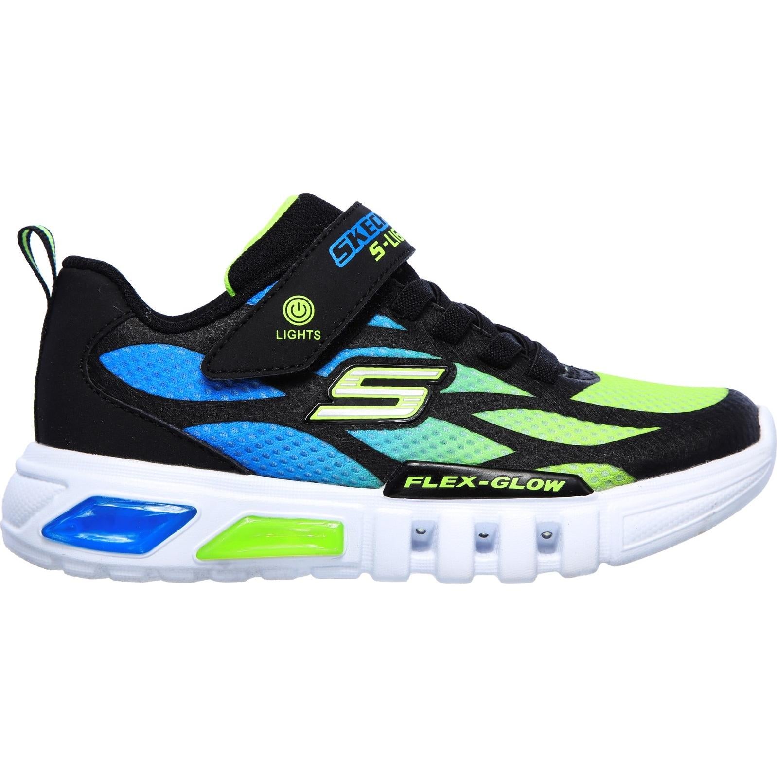 Skechers S Lights Flex-Glow Dezlo Touch Fastening Trainer
