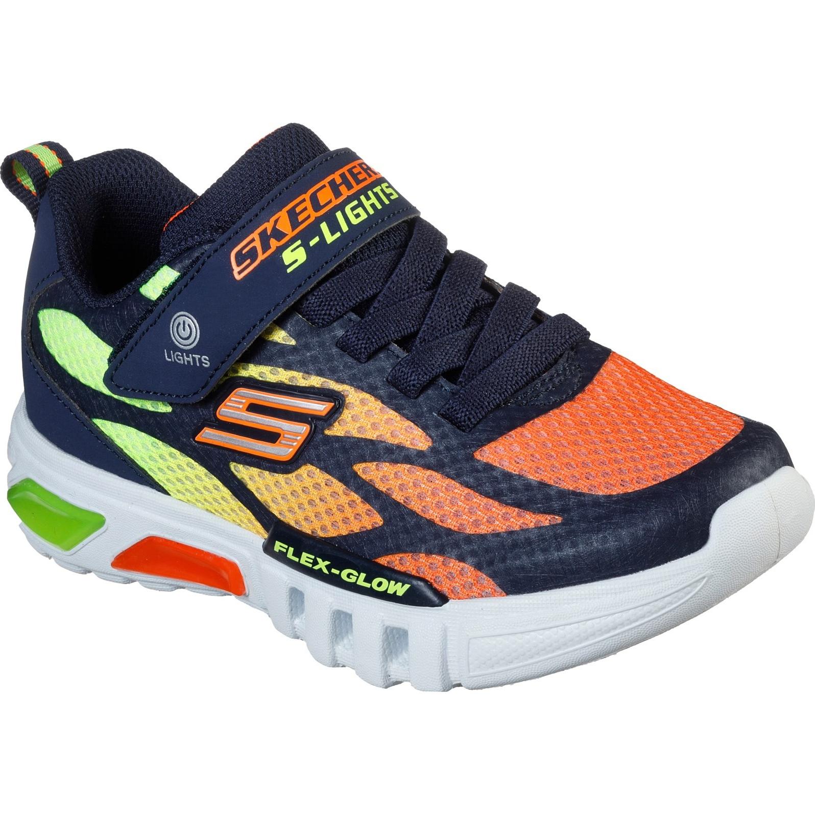 Skechers S Lights Flex-Glow Dezlo Touch Fastening Trainer