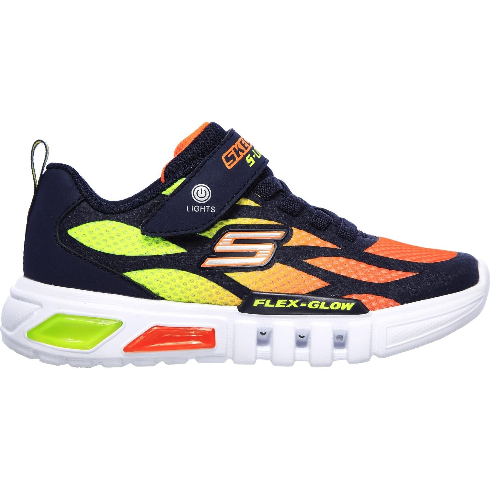 Skechers S Lights Flex-Glow Dezlo Touch Fastening Trainer