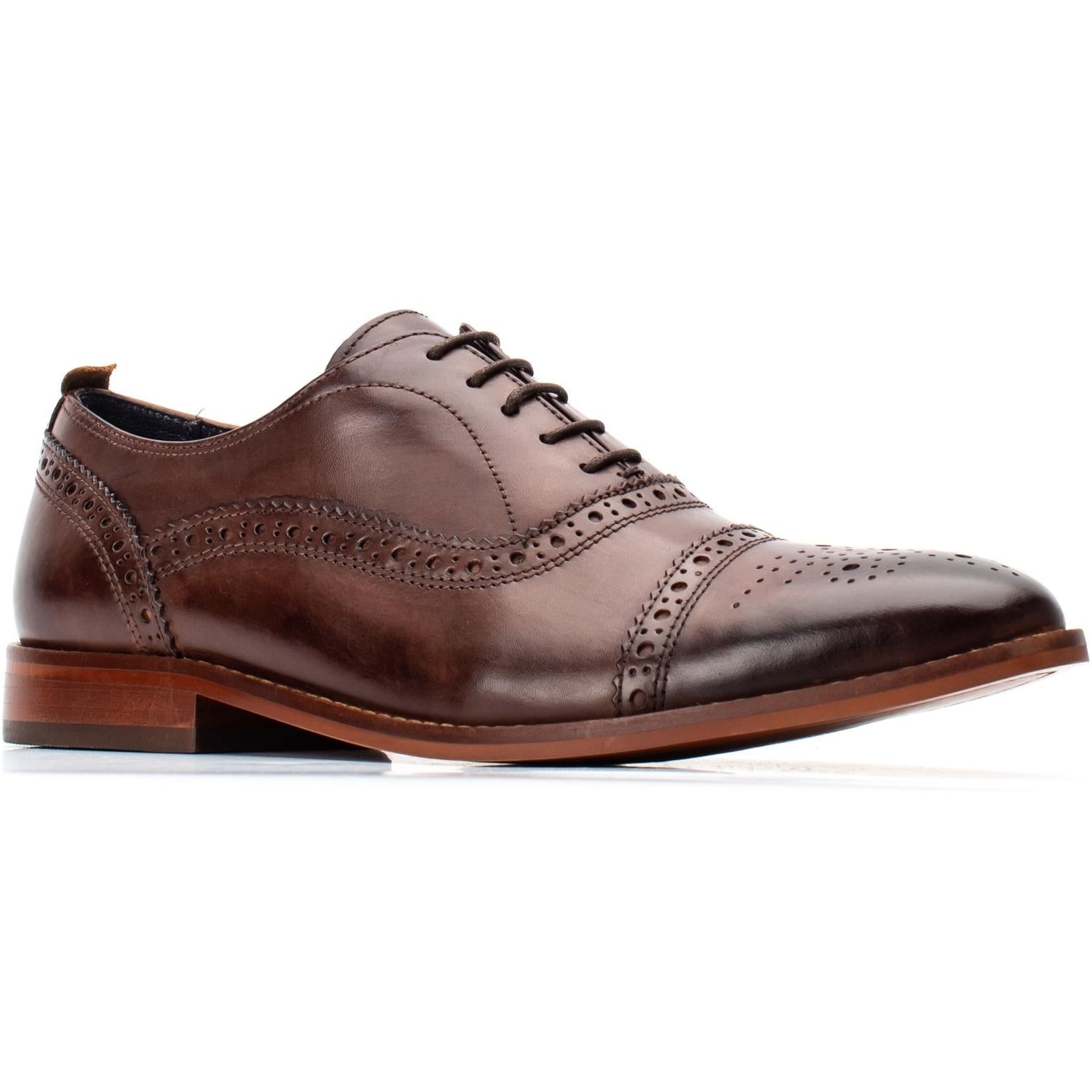 Base London Cast Washed Brogue Shoe