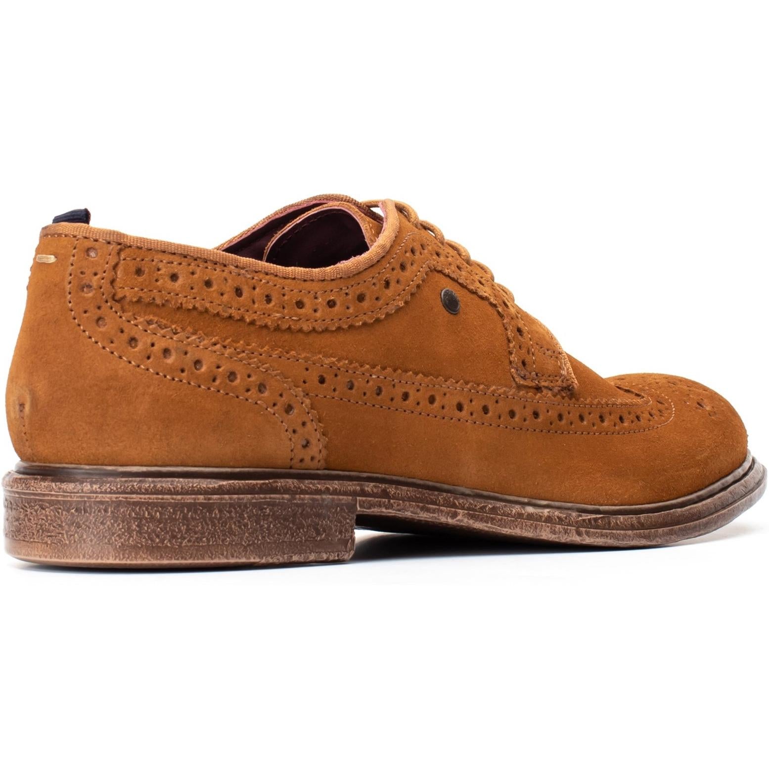 Base London Onyx Suede Lace Up Brogue Shoes