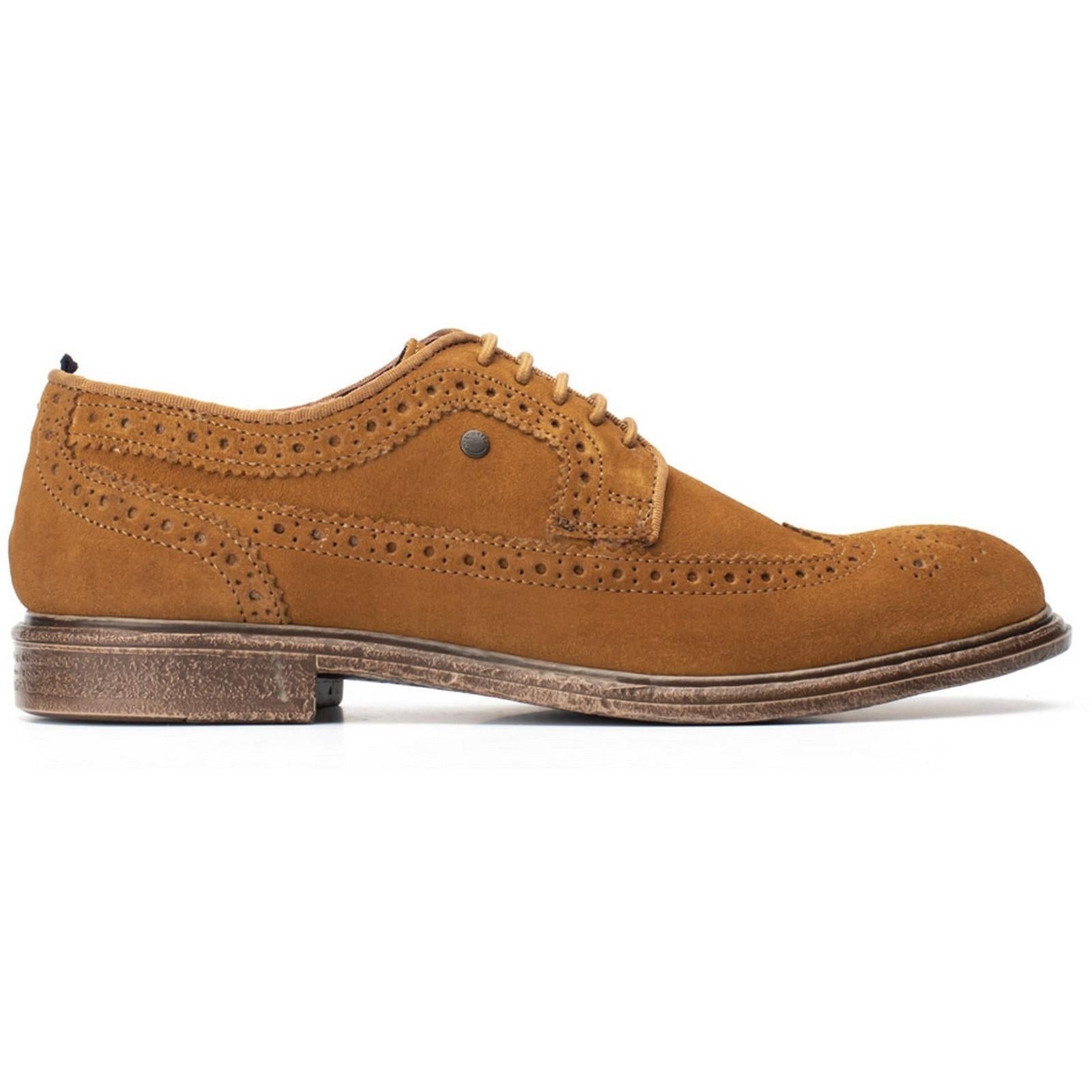 Base London Onyx Suede Lace Up Brogue Shoes