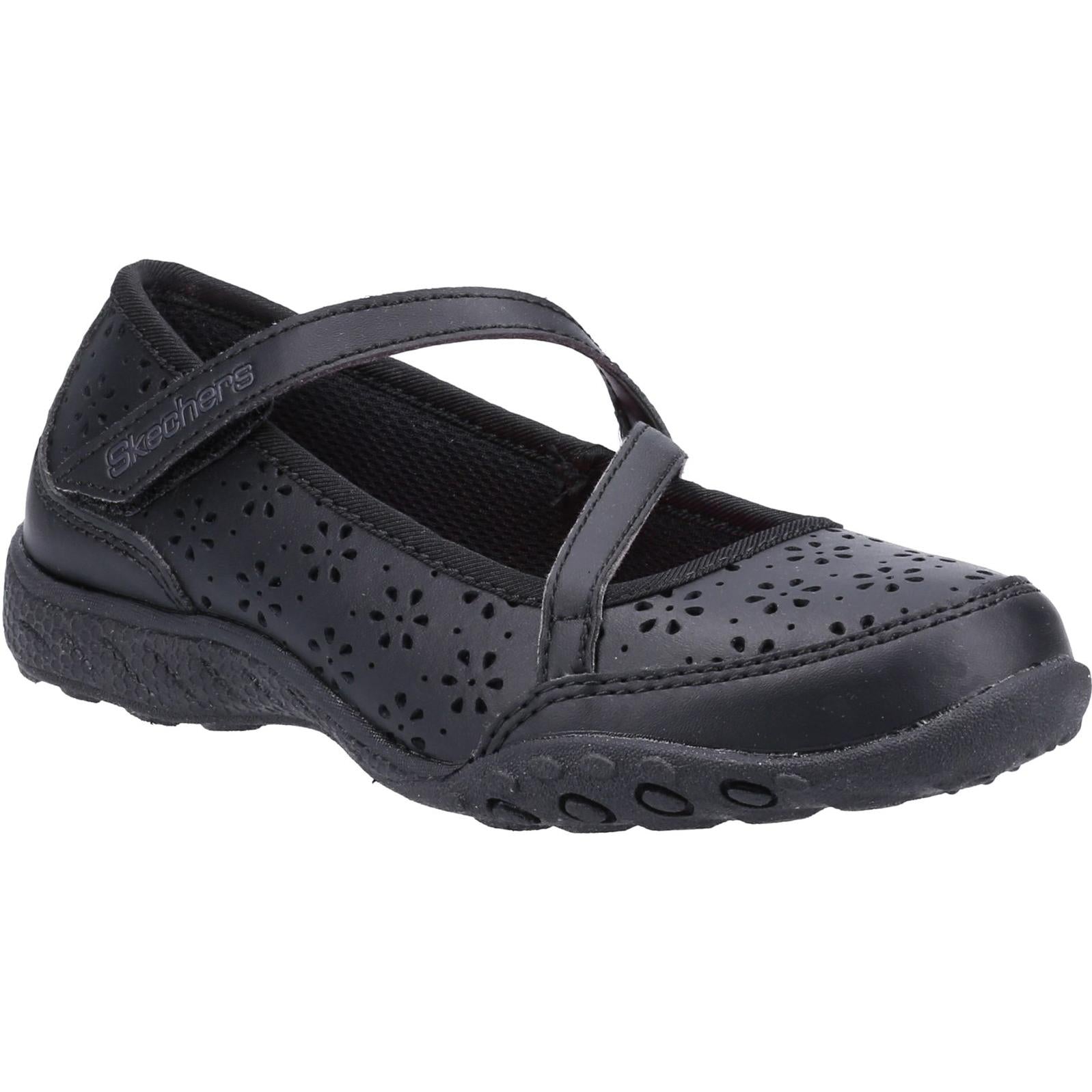 Skechers Breathe-Easy Playground Poppies School Shoes