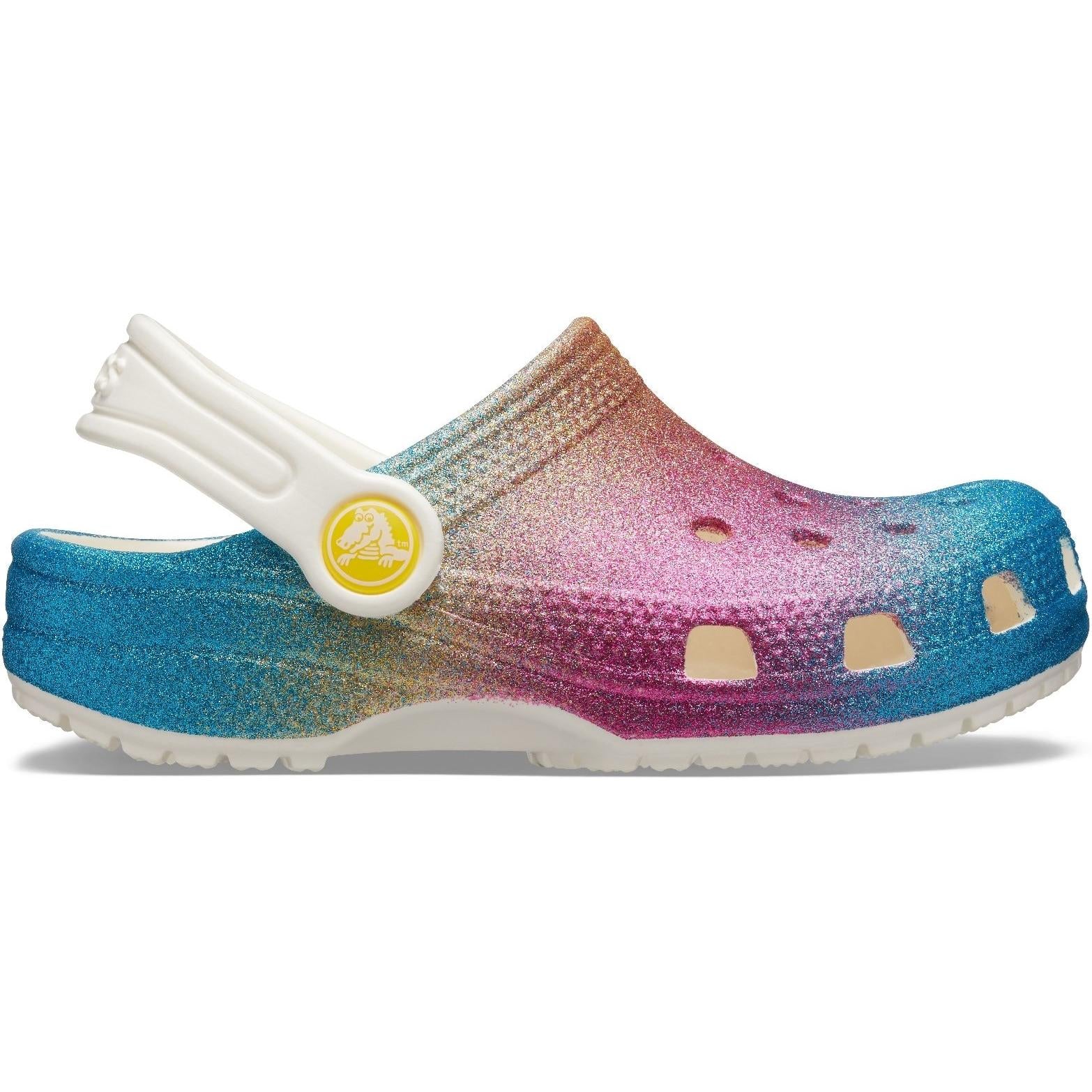 Crocs Kids Ombre Glitter Classic Clog Shoes