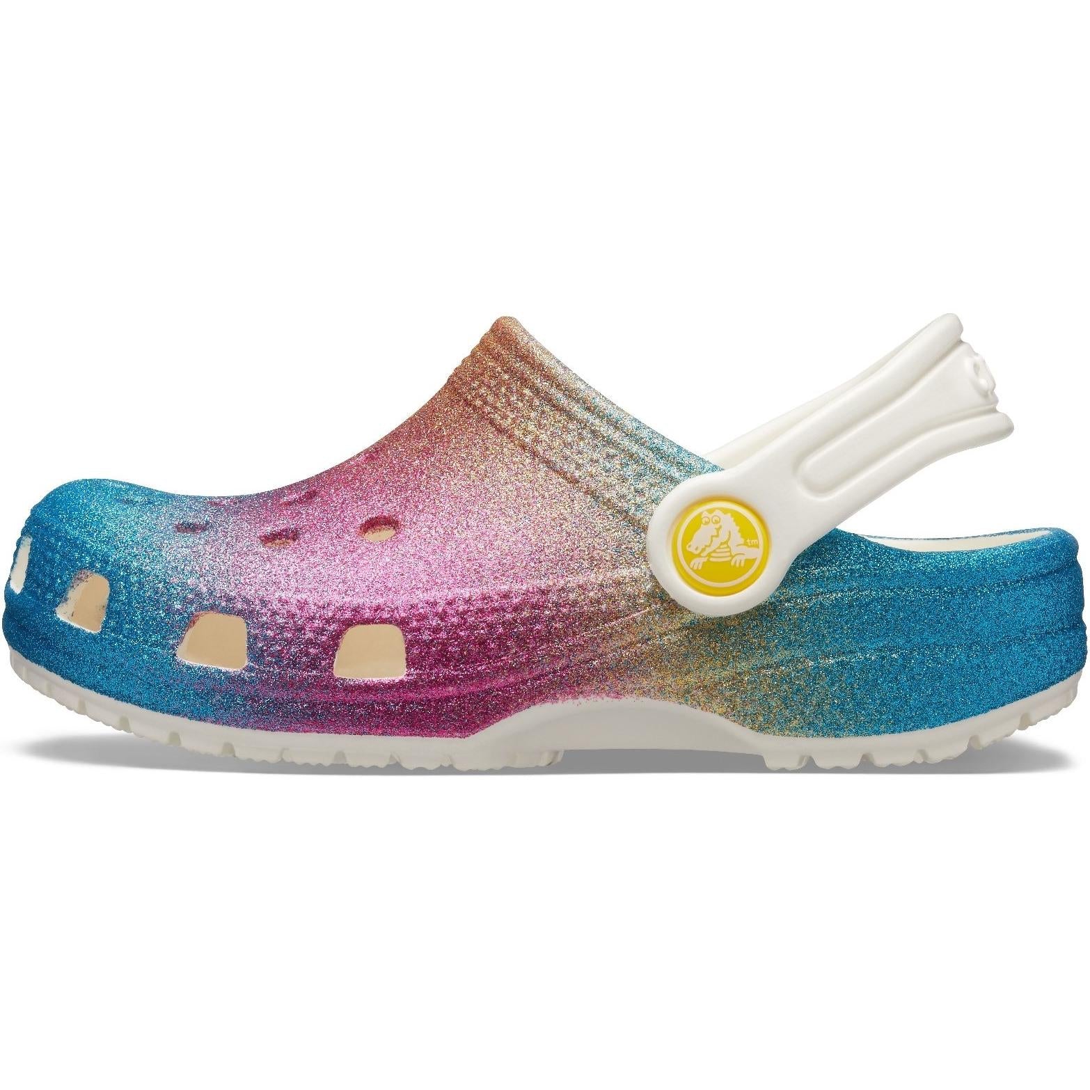 Crocs Kids Ombre Glitter Classic Clog Shoes