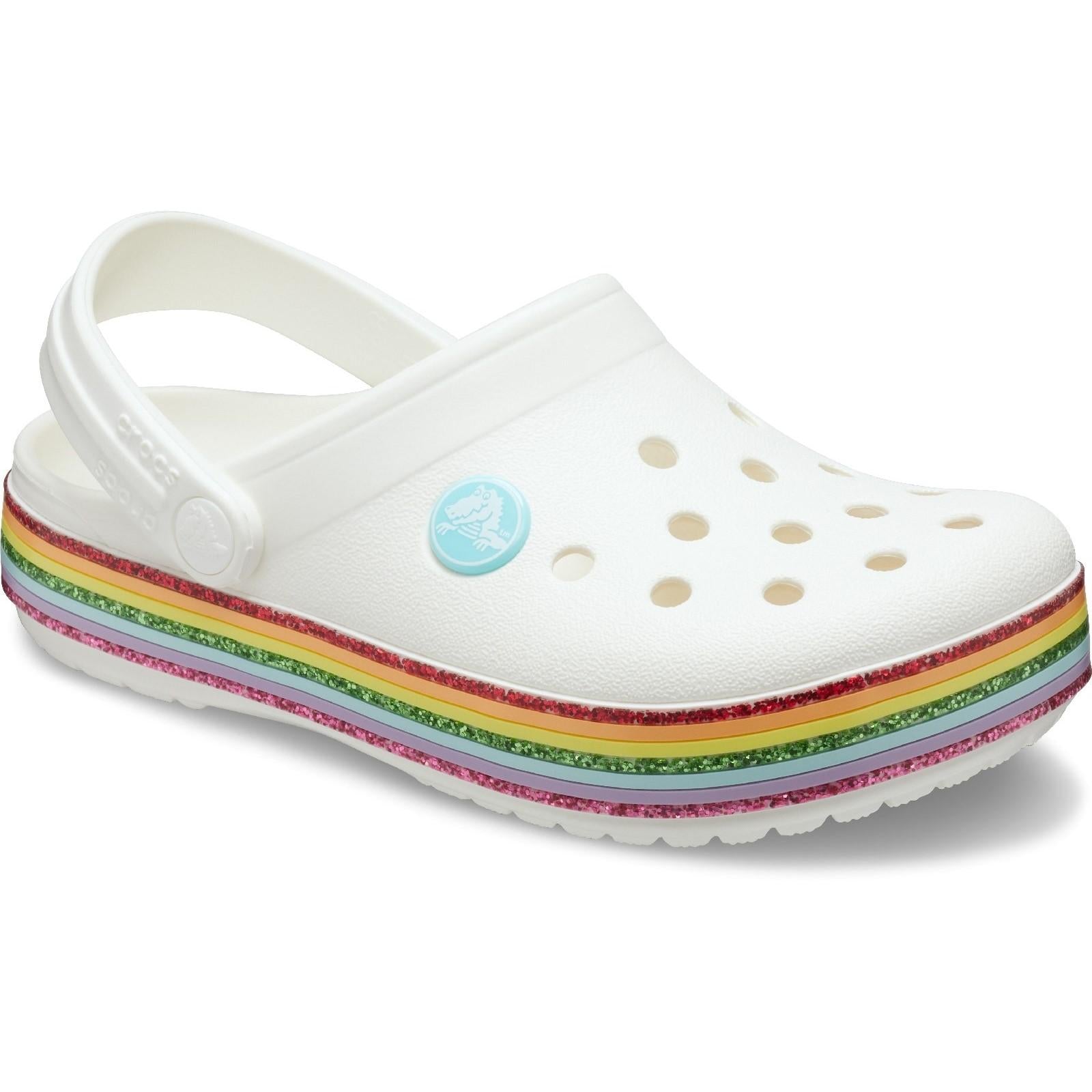 Crocs Rainbow Glitter Clog Shoes