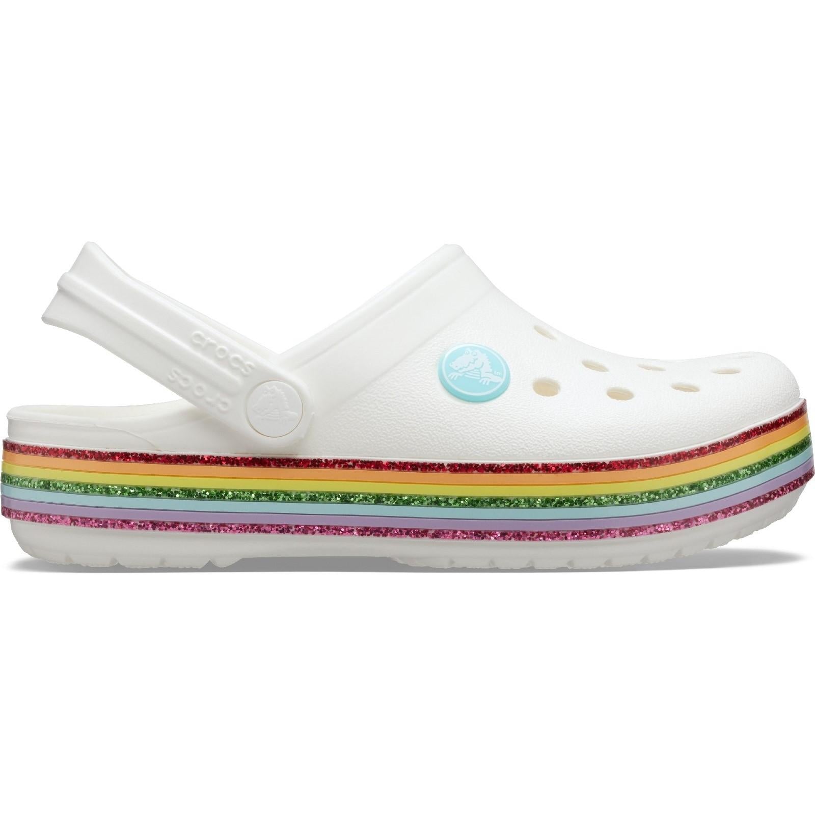 Crocs Rainbow Glitter Clog Shoes