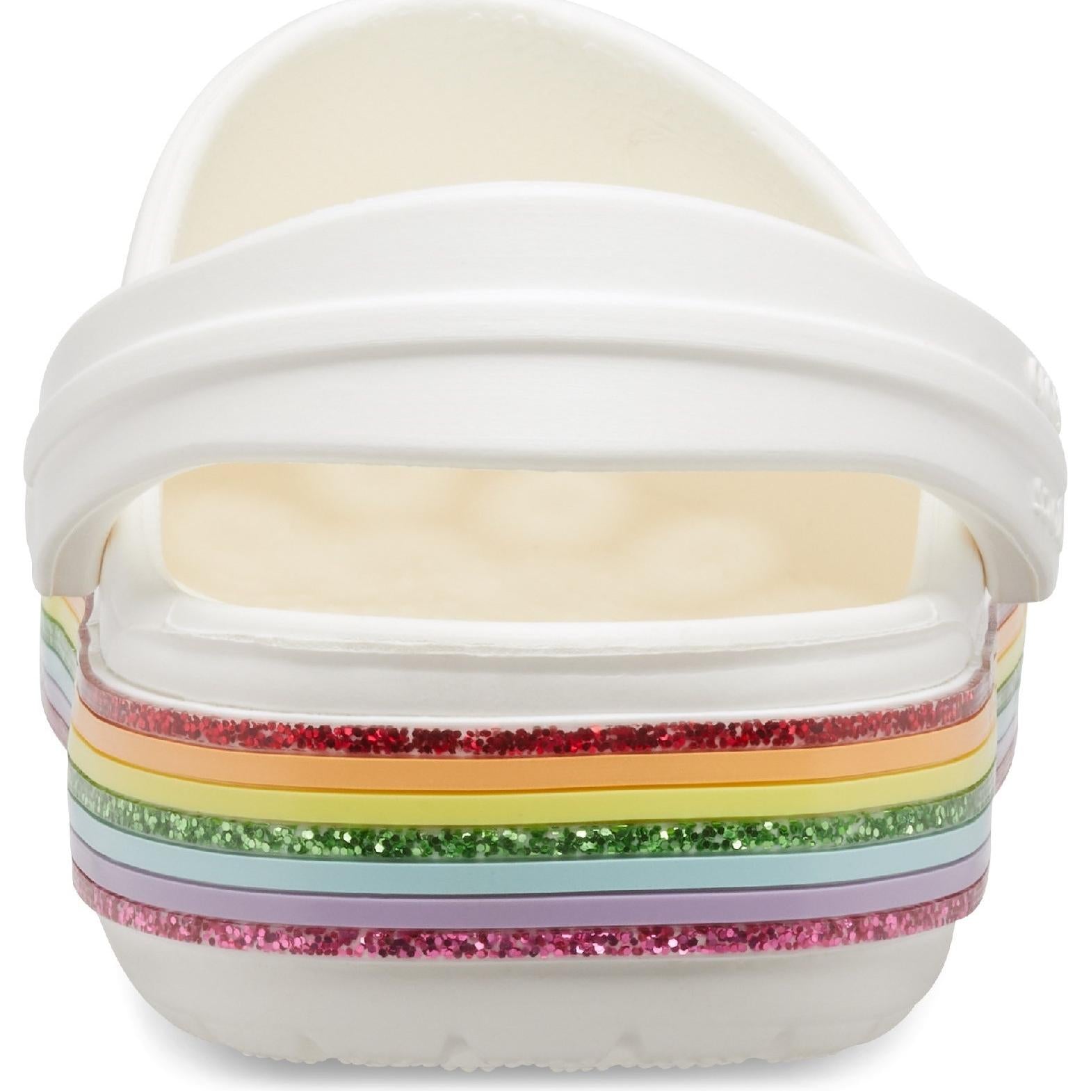 Crocs Rainbow Glitter Clog Shoes