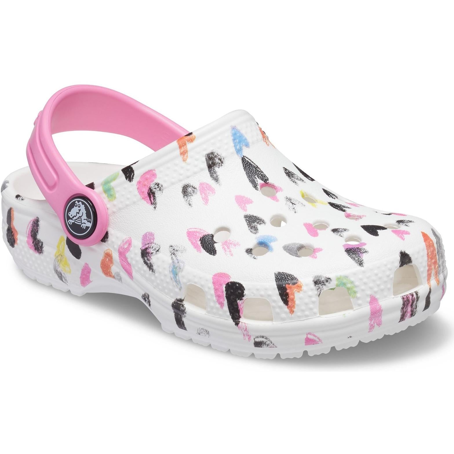 Crocs Classic Heart Print Clog Sandals