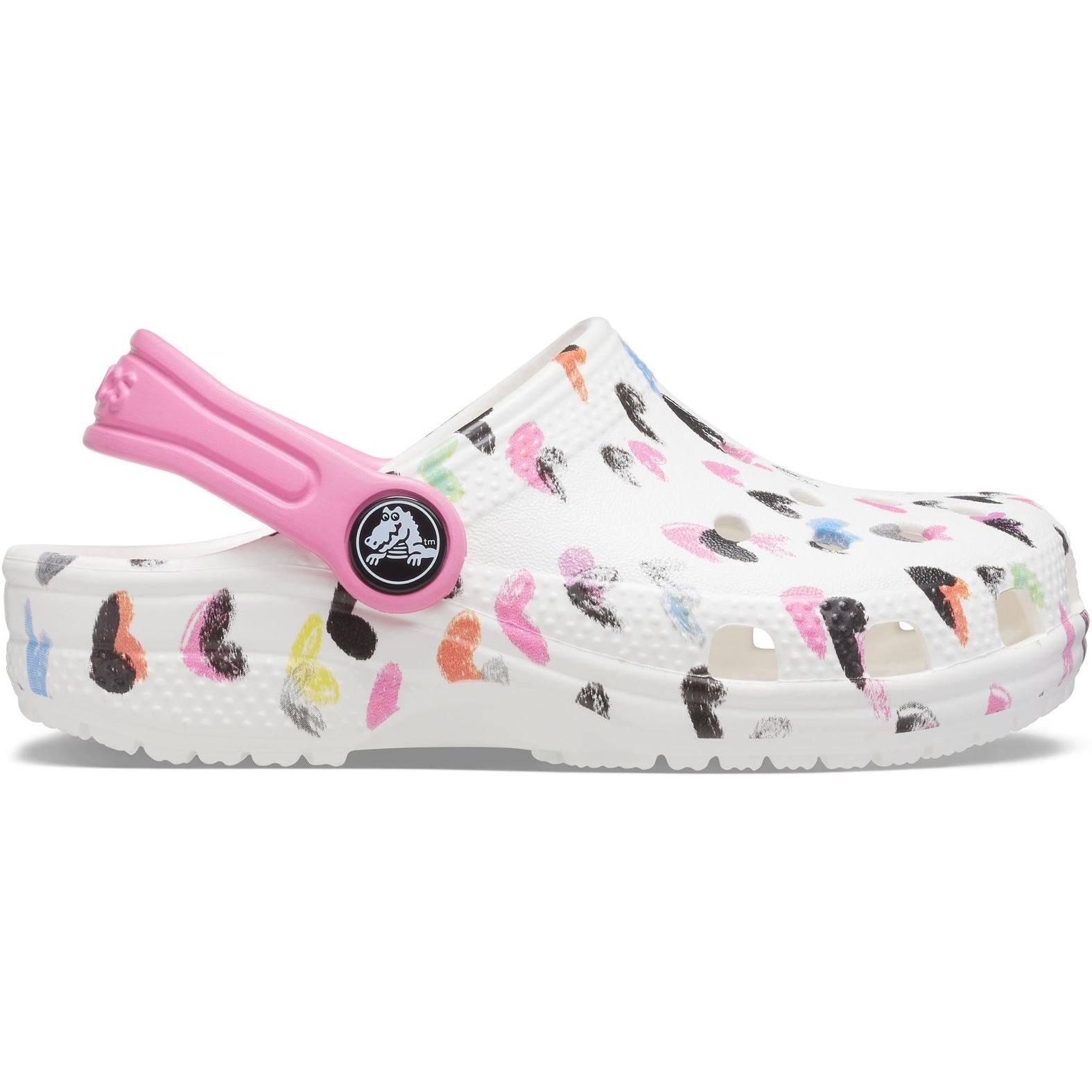 Crocs Classic Heart Print Clog Sandals