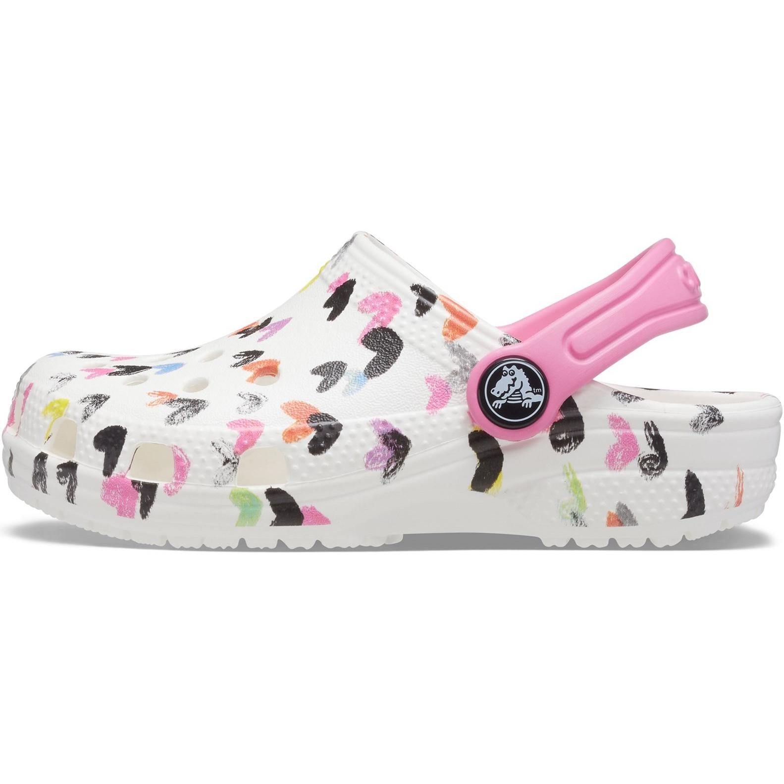Crocs Classic Heart Print Clog Sandals