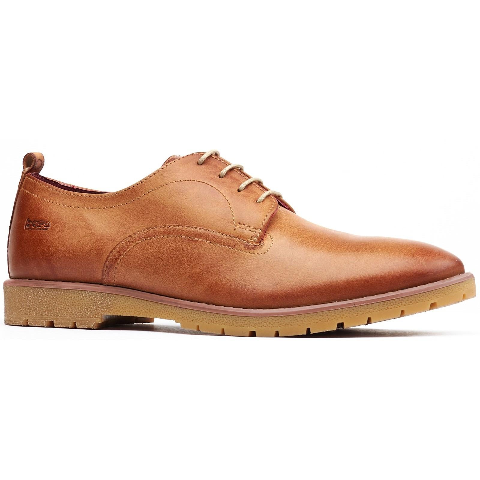 Base London Avery Plain Lace Up Derby Shoes