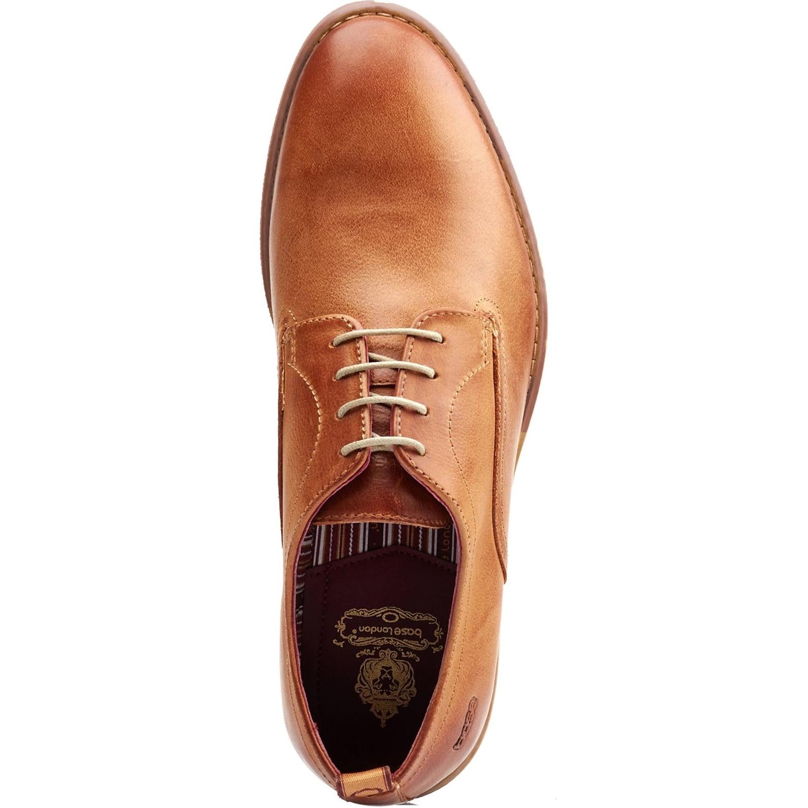 Base London Avery Plain Lace Up Derby Shoes
