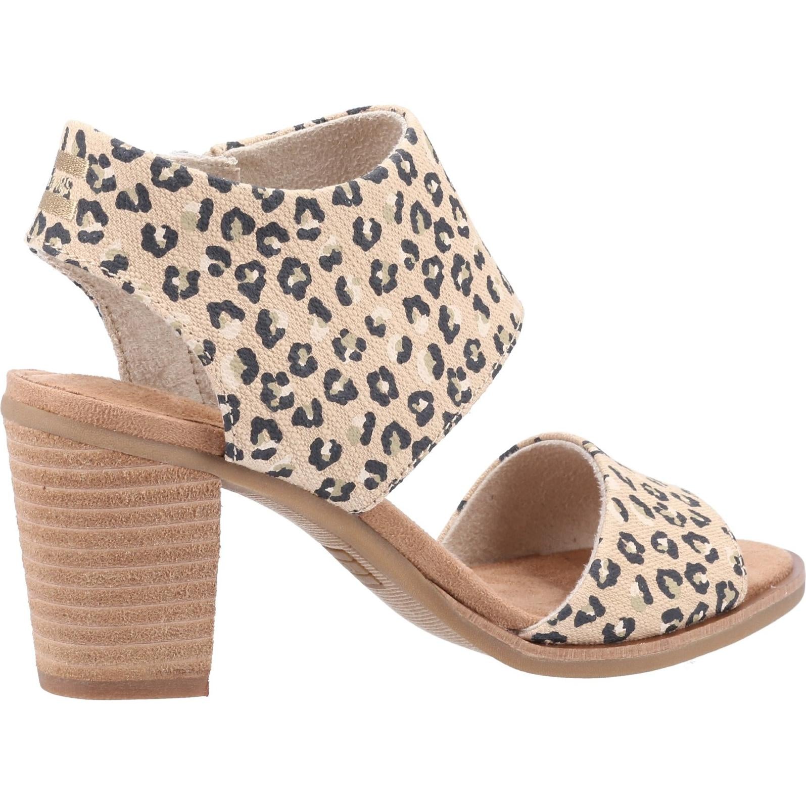 Toms Majorca Cutout Textured Cheetah Sandal