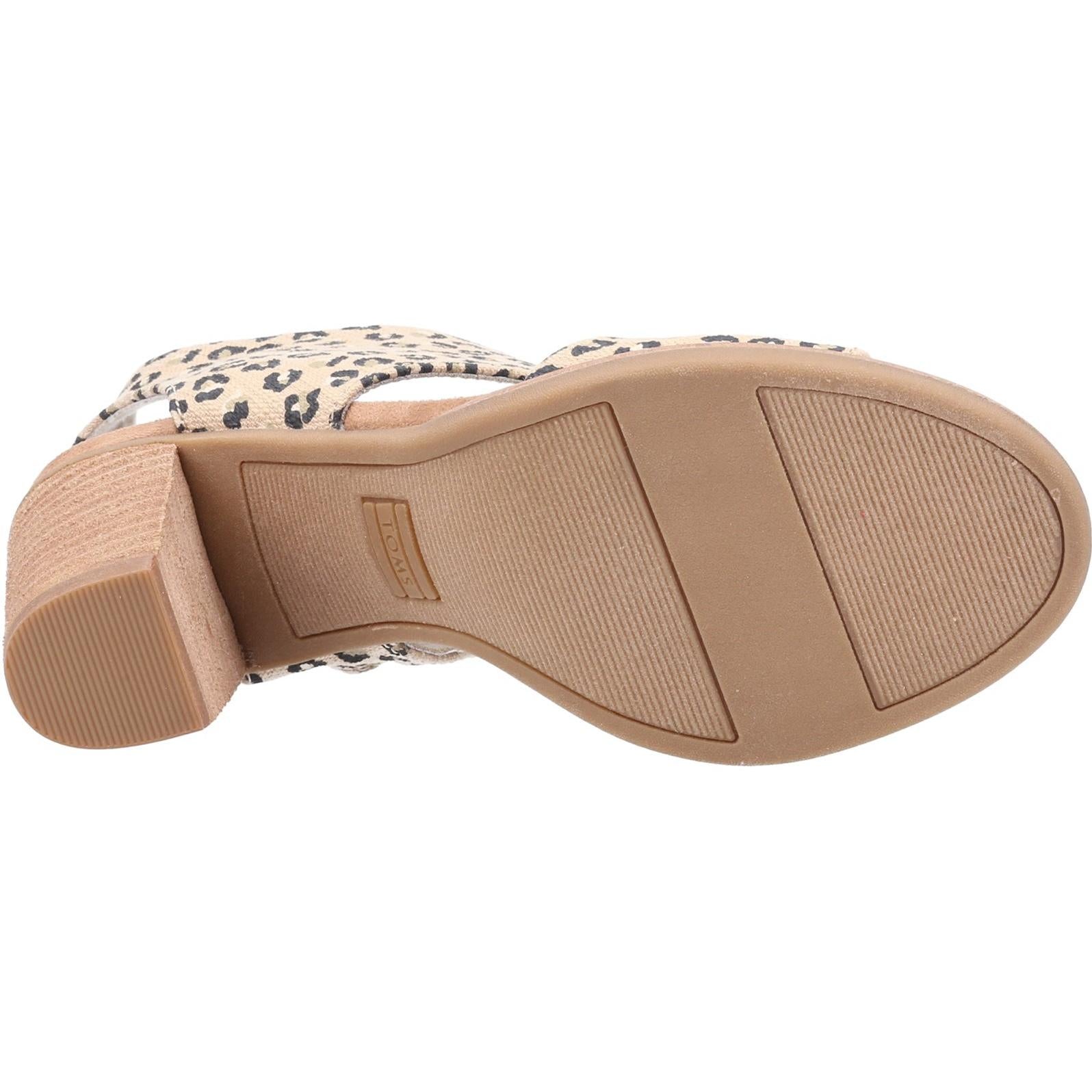 Toms Majorca Cutout Textured Cheetah Sandal