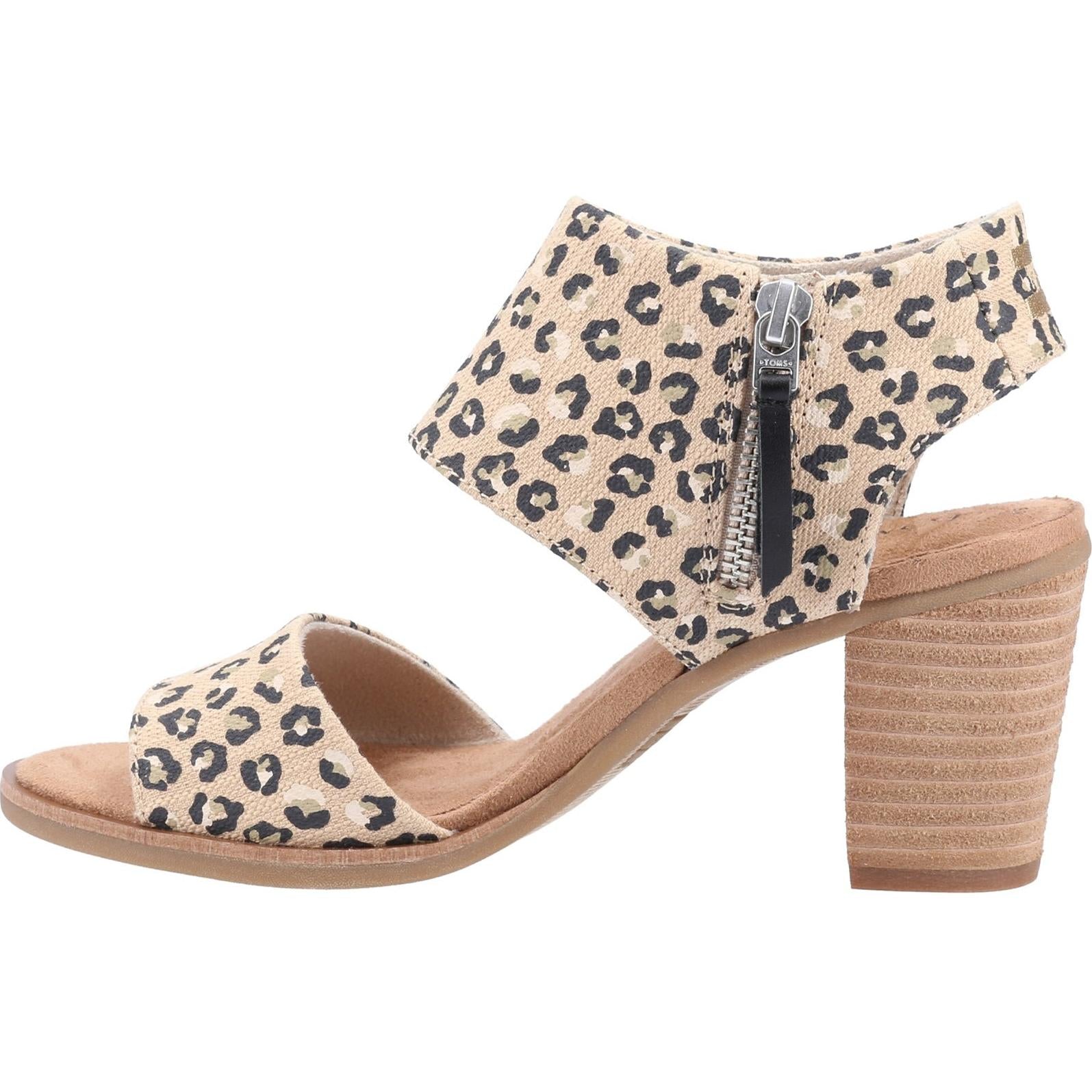 Toms Majorca Cutout Textured Cheetah Sandal