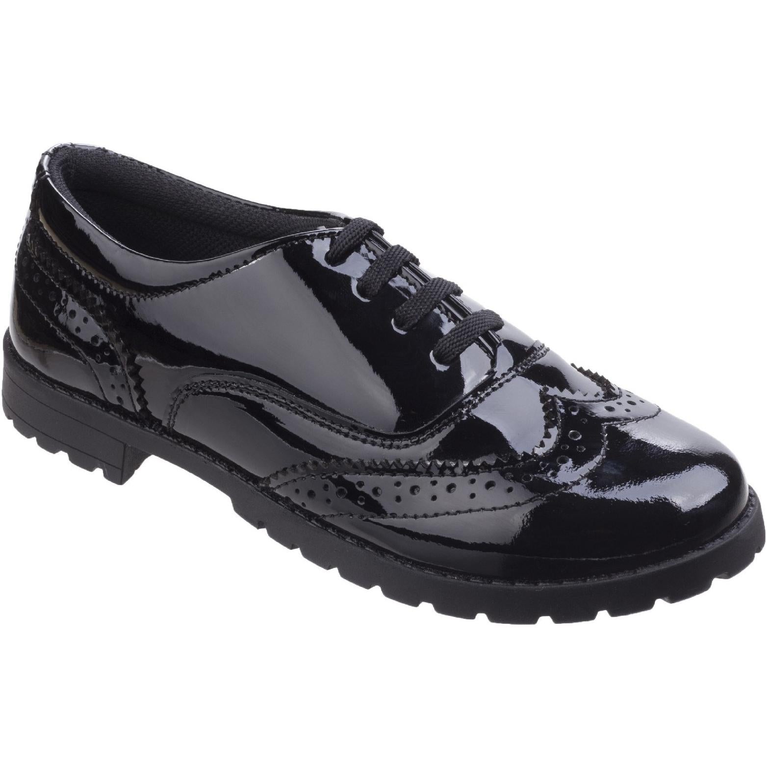 Hush Puppies Eadie Senior Patent School Shoe