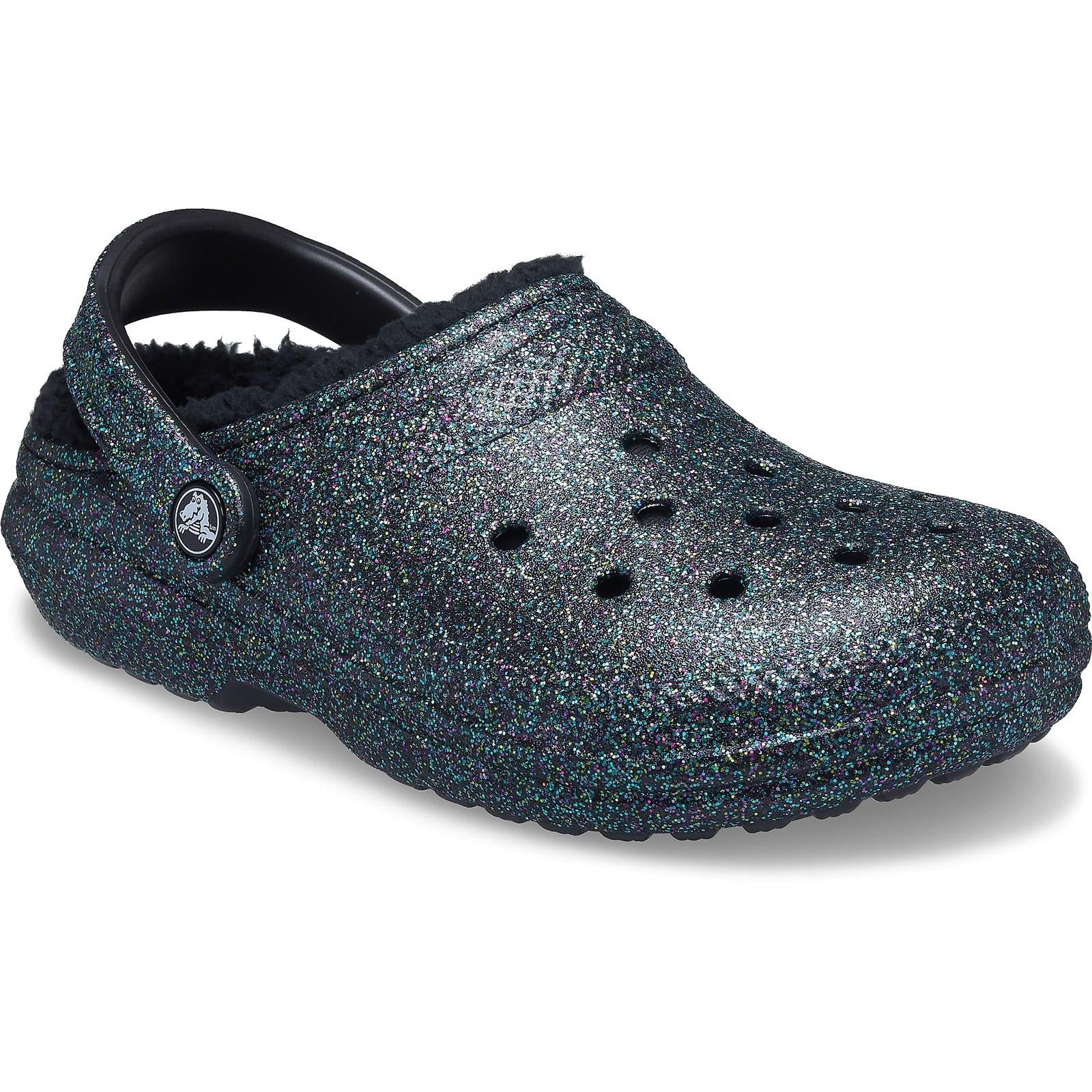 Crocs Classic Glitter Lined Clog Sandals