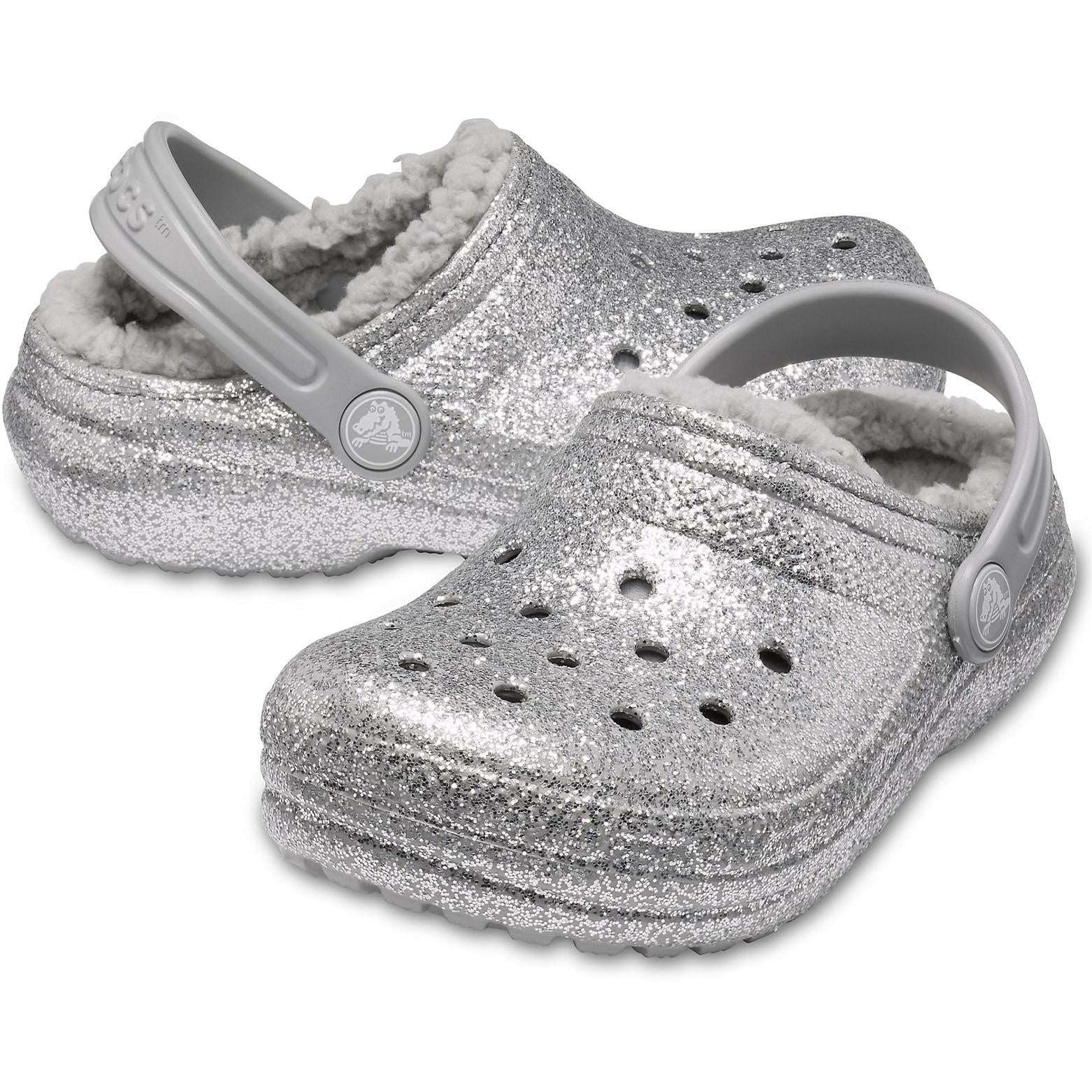 Crocs Classic Glitter Lined Clog Sandals