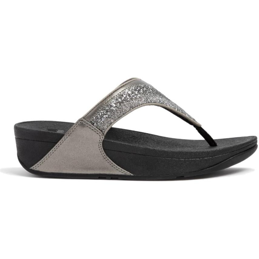 Fitflop LULU GLITTER-PATCHWORK TOE-POST SANDALS