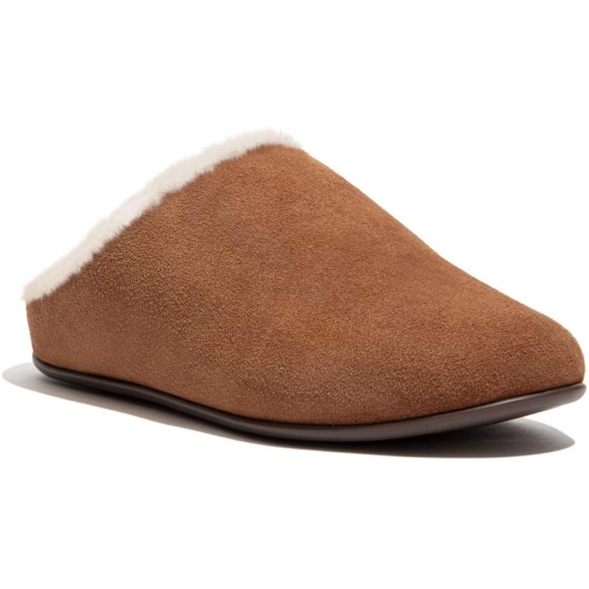 Fitflop Chrissie Shearling-Lined Suede Slippers