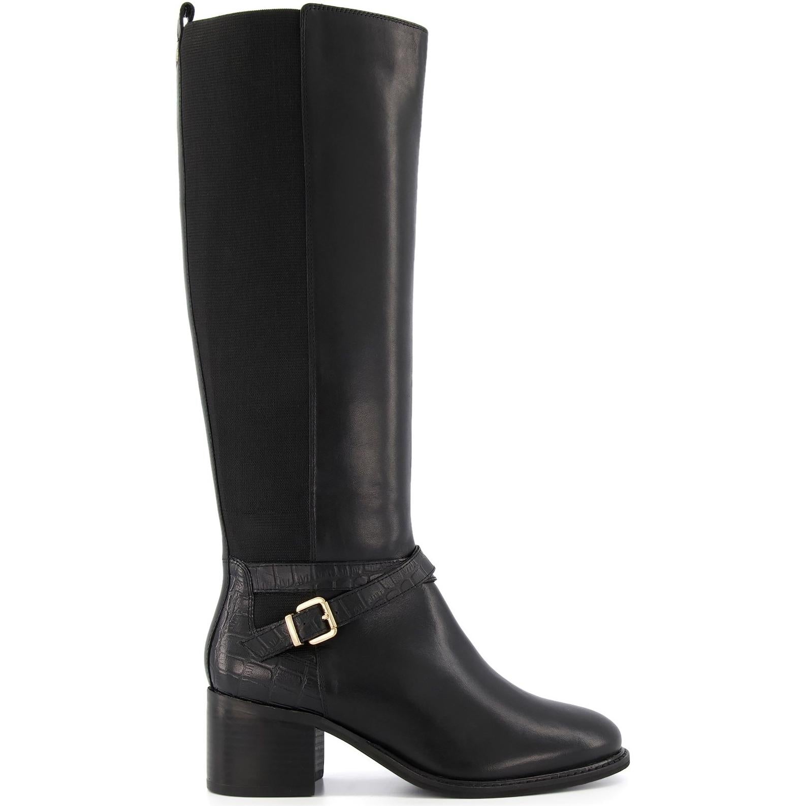 Dune London Tildings Strap Detail High Leg Boot