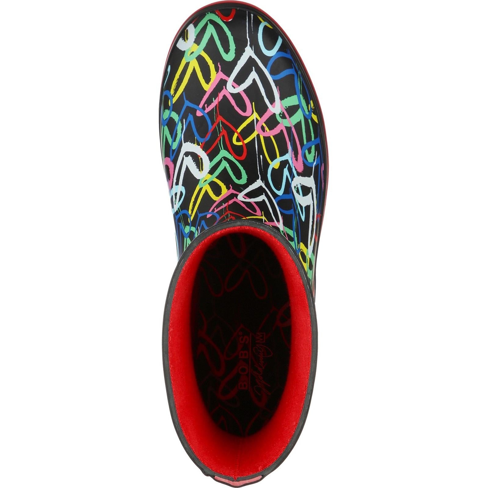 Skechers Rain Check Raining Love Patterned Wellingtons Boots