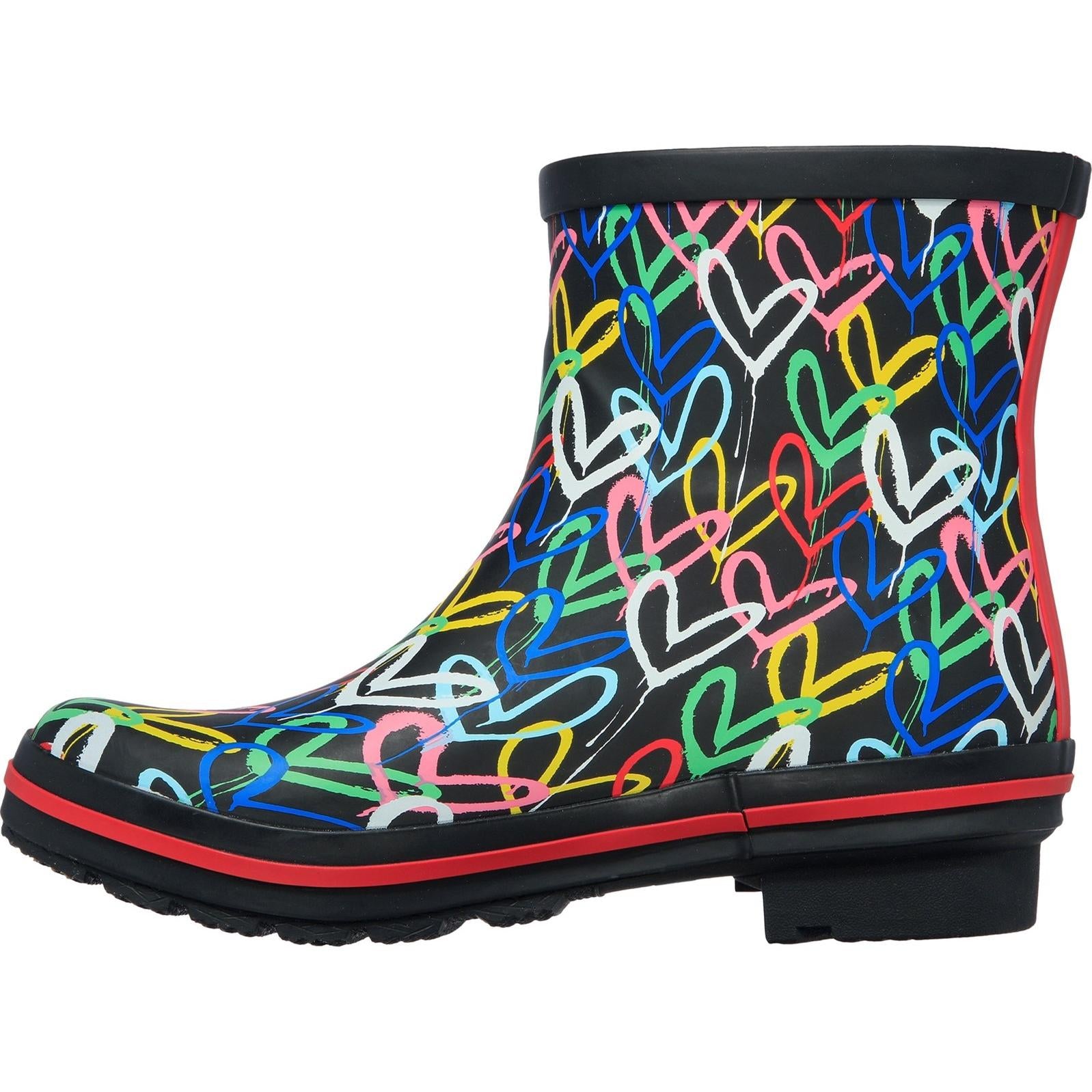 Skechers Rain Check Raining Love Patterned Wellingtons Boots