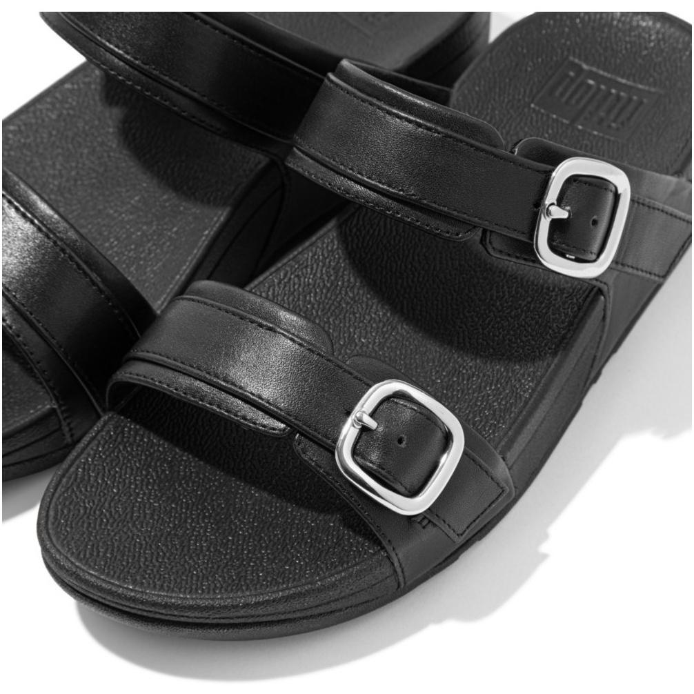 Fitflop Lulu Adjustable Leather Slides Sandals