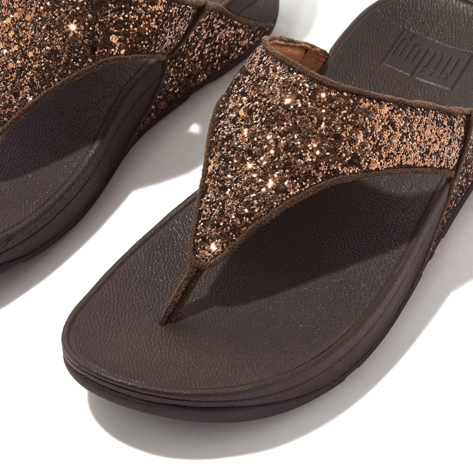Fitflop Lulu Glitter Toe-Post Sandals