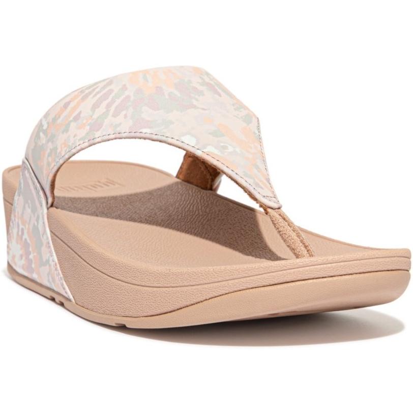 Fitflop Lulu Art-Dye Leather Toe-Post Sandals