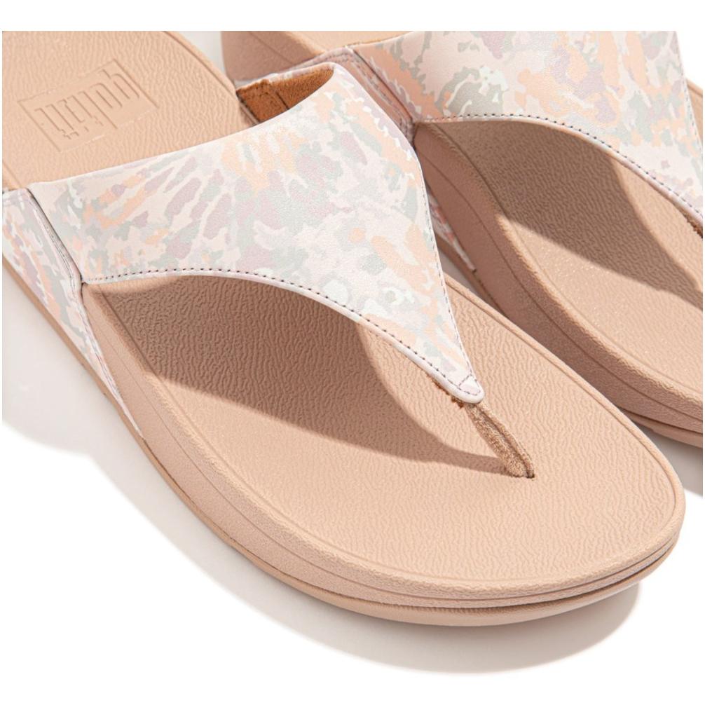 Fitflop Lulu Art-Dye Leather Toe-Post Sandals