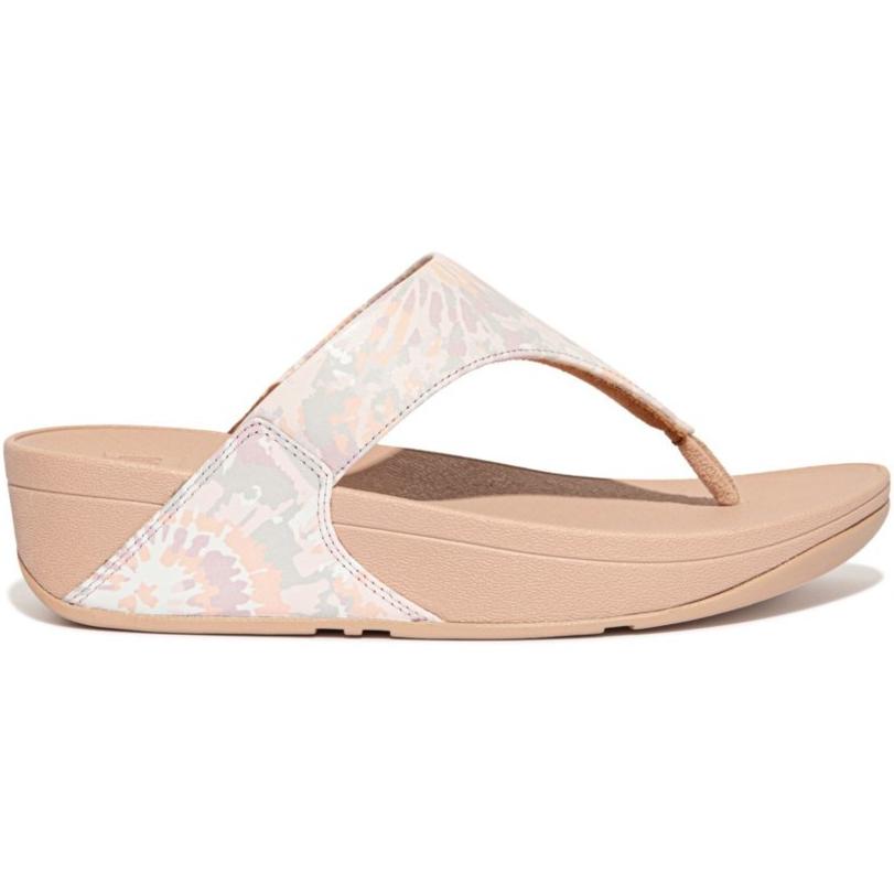 Fitflop Lulu Art-Dye Leather Toe-Post Sandals