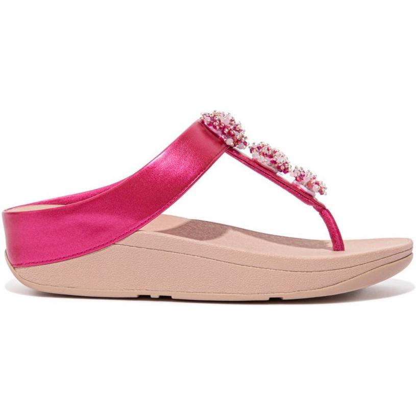 Fit Flop Fino Bead-Cluster Toe-Post Sandals