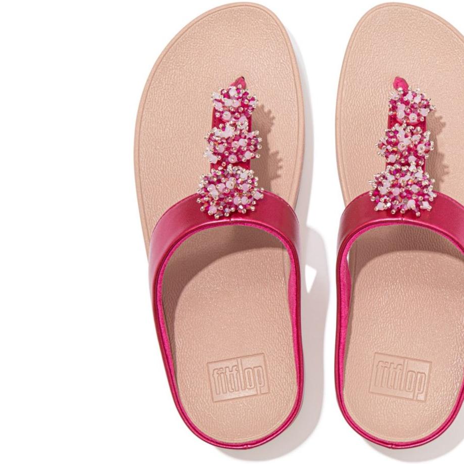 Fit Flop Fino Bead-Cluster Toe-Post Sandals