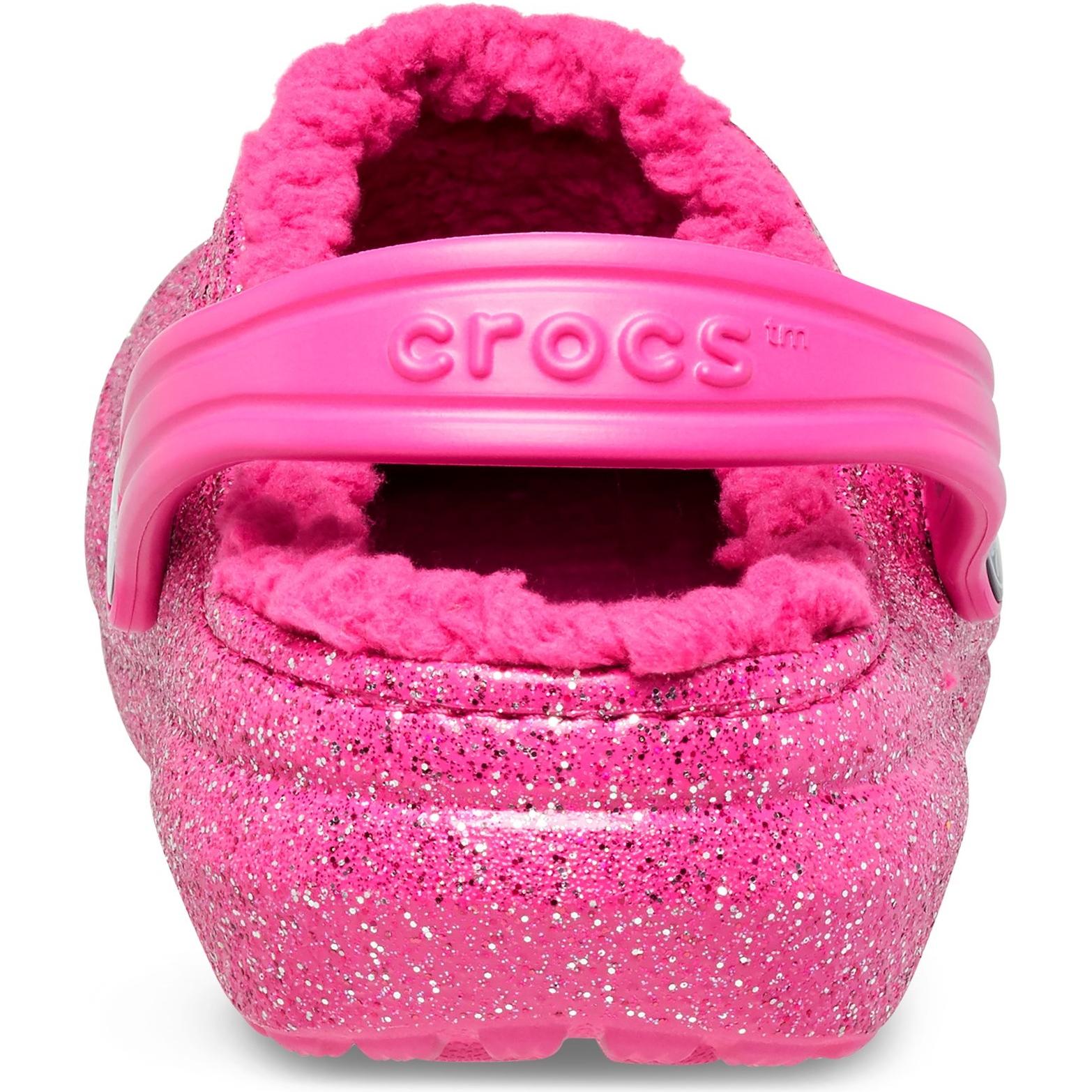 Crocs Toddlers' Classic Glitter Lined Clog Sandals