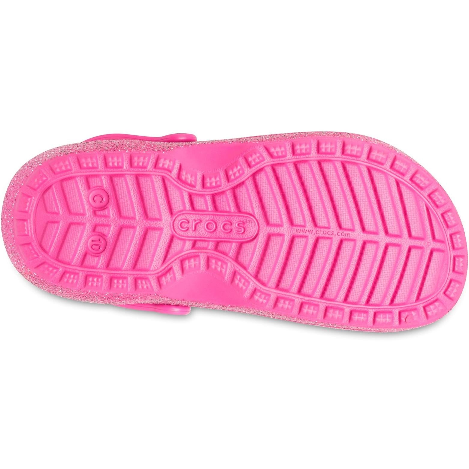 Crocs Toddlers' Classic Glitter Lined Clog Sandals