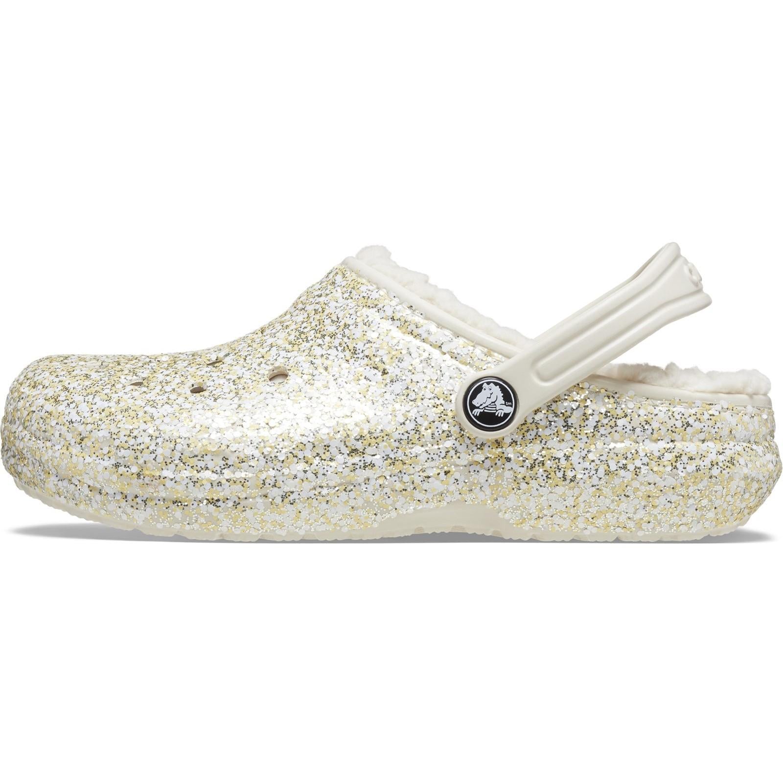 Crocs Toddlers' Classic Glitter Lined Clog Sandals