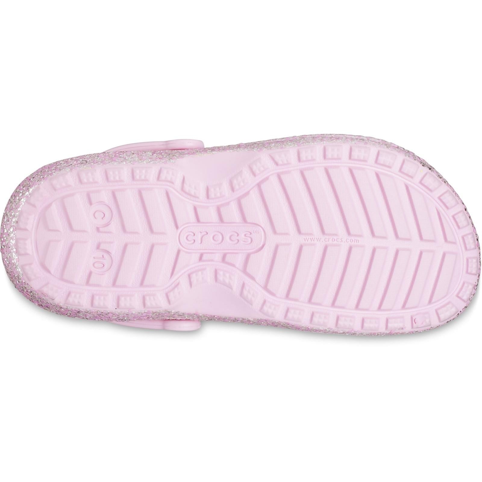 Crocs Toddlers' Classic Glitter Lined Clog Sandals