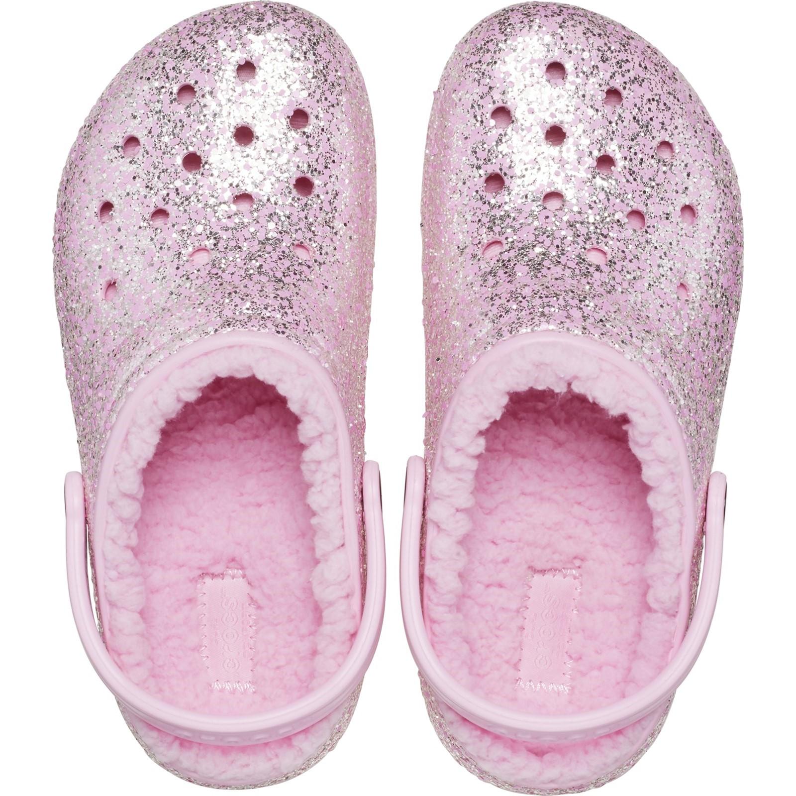 Crocs Toddlers' Classic Glitter Lined Clog Sandals