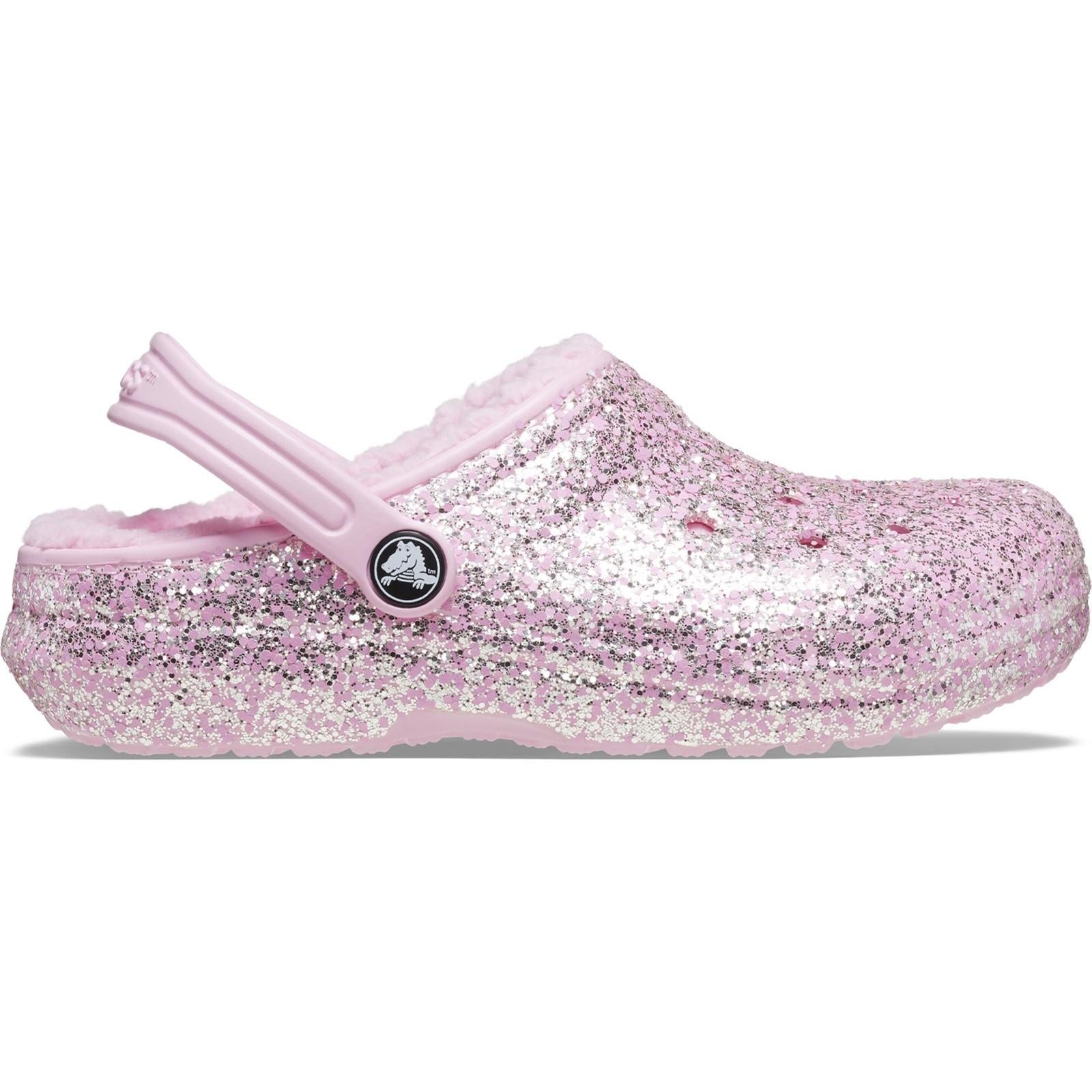 Crocs Toddlers' Classic Glitter Lined Clog Sandals