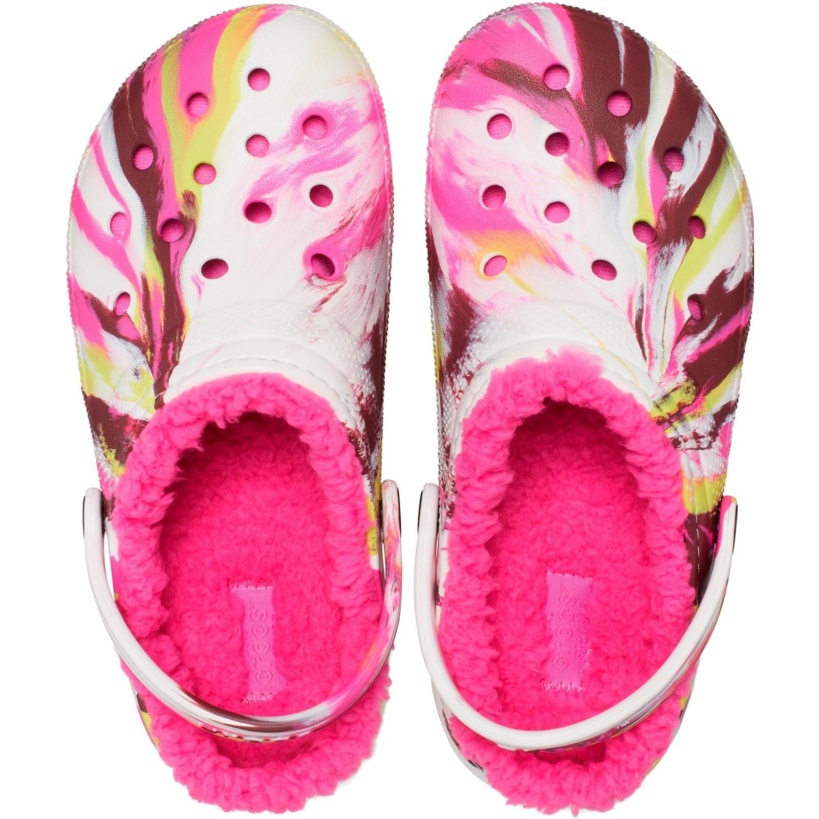 Crocs Kids Classic Lined Marbled Clog Sandals