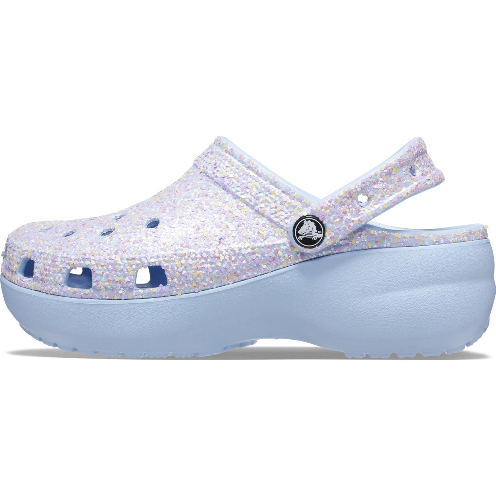 Crocs Classic Platform Glitter Clog Sandals
